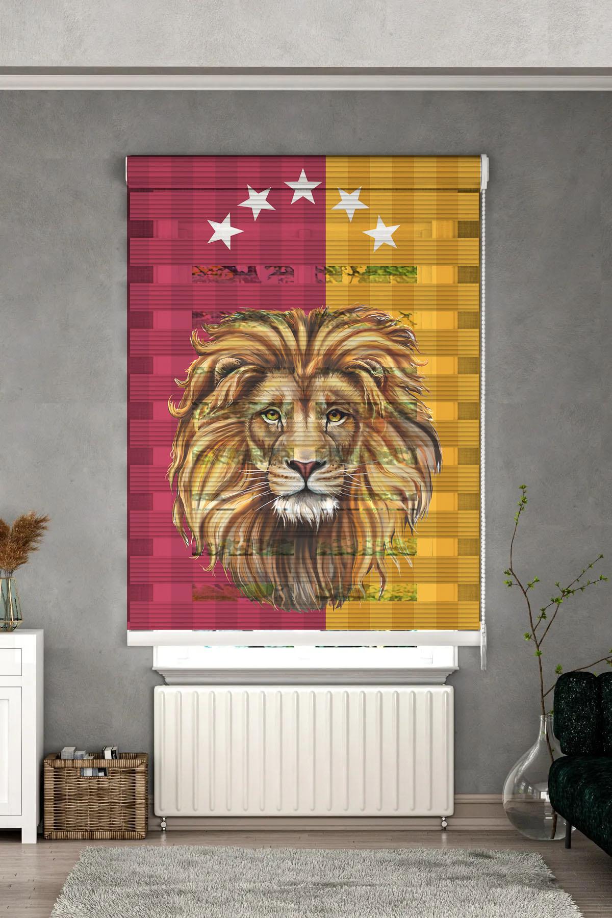 Minibabyrooms Aslan Kral Desenli Zebra Perde
