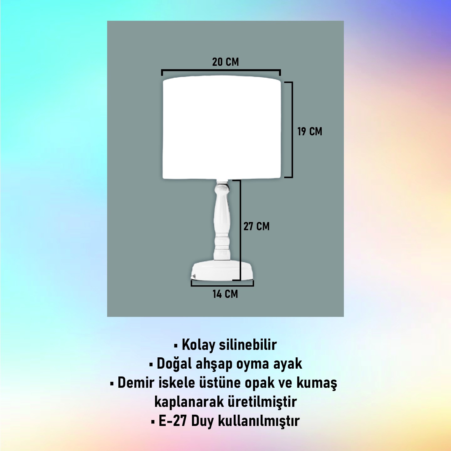 Minibabyrooms Korsan Desenli Ahşap Oyma Ayak Abajur