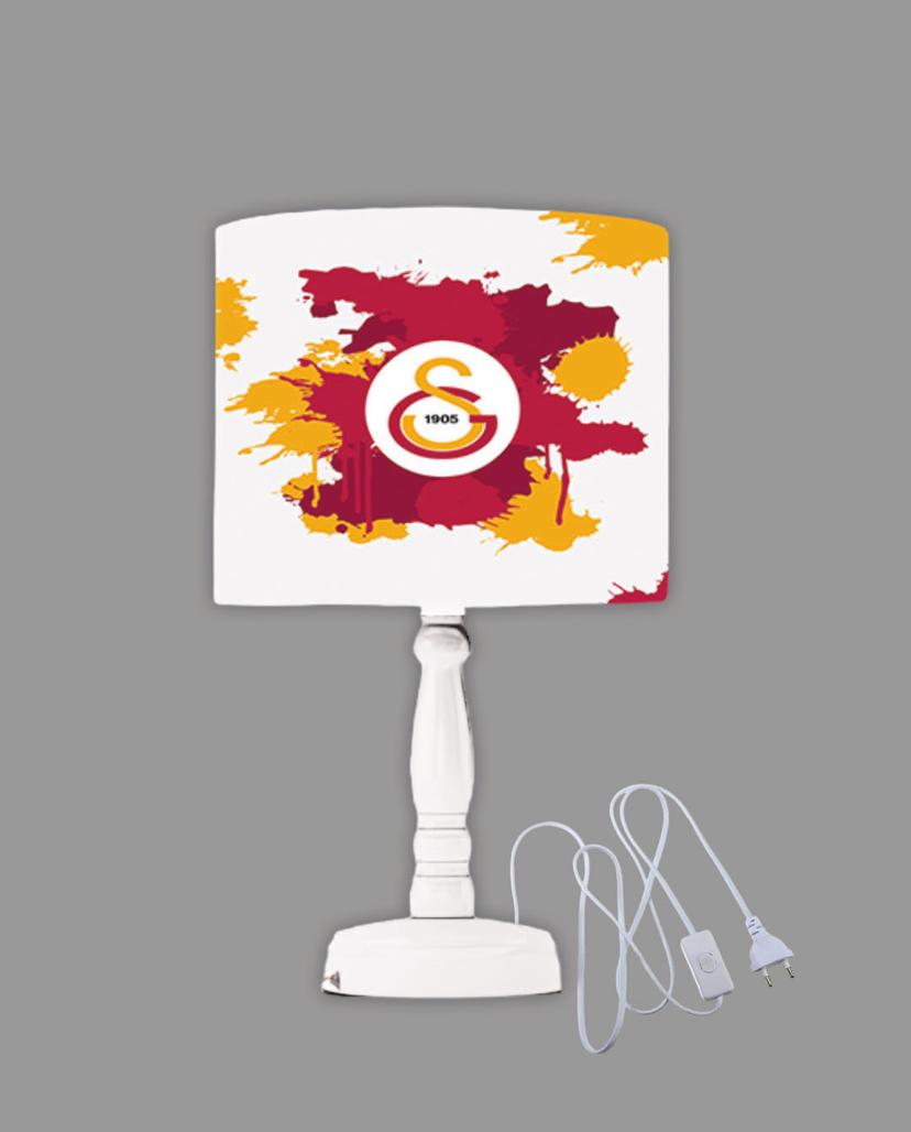 Minibabyrooms Galatasaray 2 Desenli Ahşap Oyma Ayak Abajur