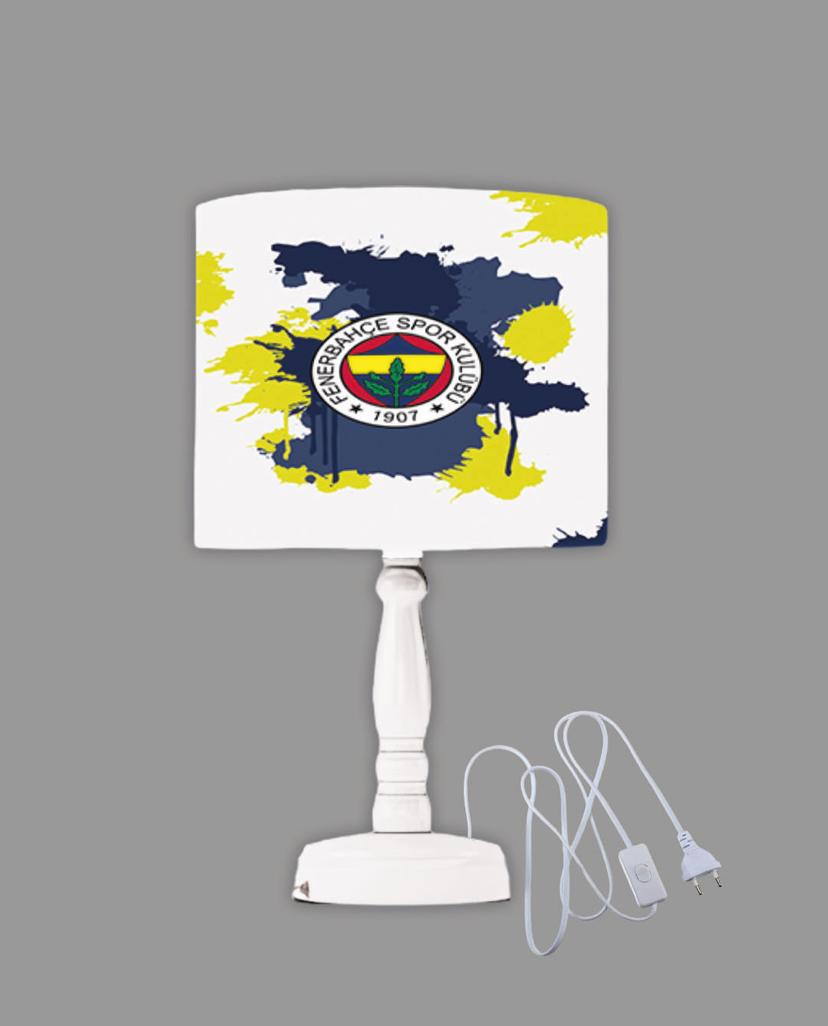 Minibabyrooms Fenerbahçe 2 Desenli Ahşap Oyma Ayak Abajur