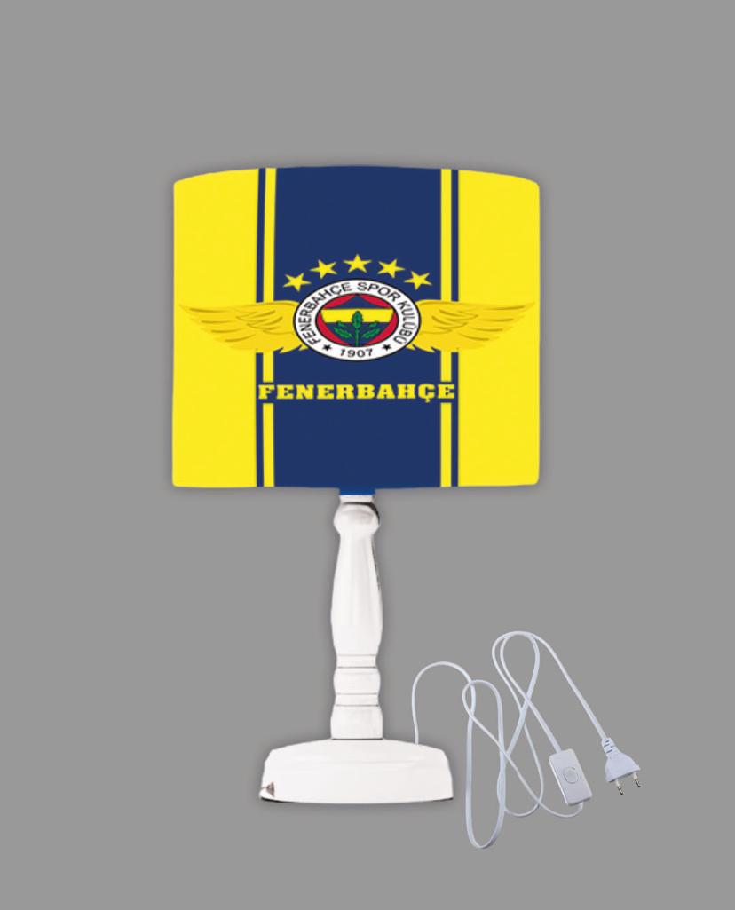 Minibabyrooms Fenerbahçe 3 Desenli Ahşap Oyma Ayak Abajur