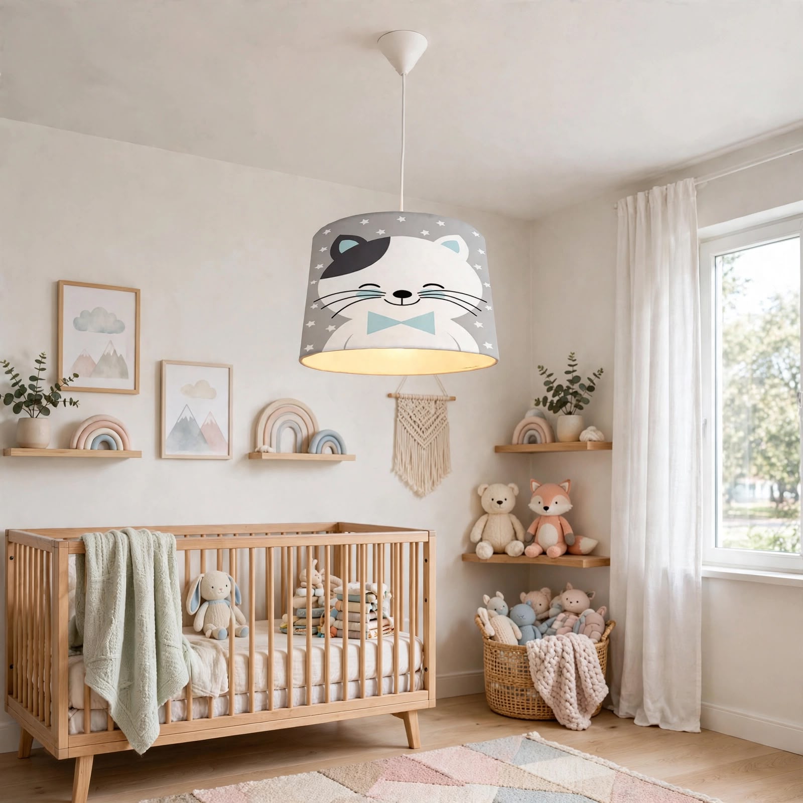 Minibabyroom Kedicik Temalı Çocuk Odası Sarkıt Avize