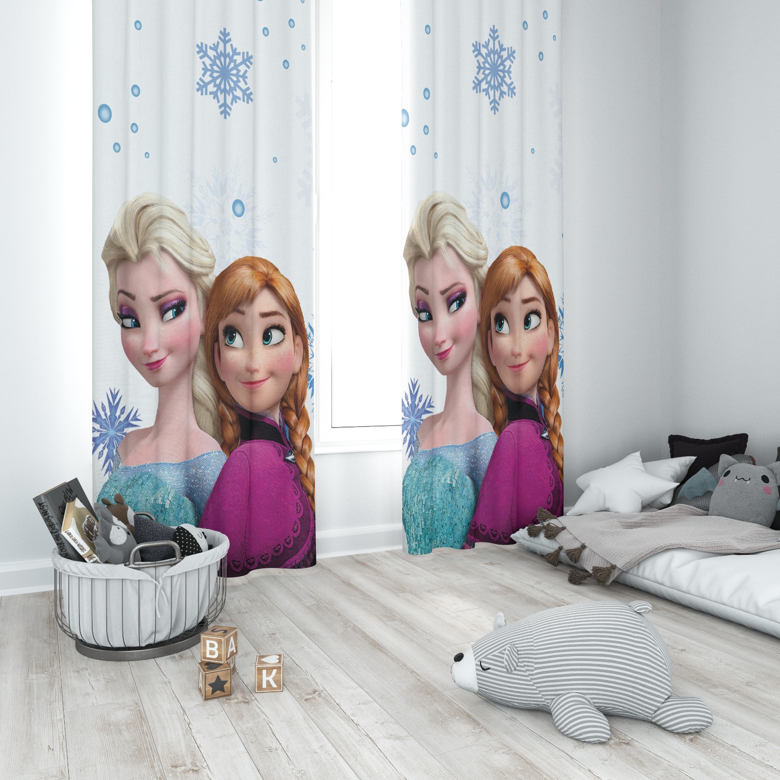 Minibabyrooms Elsa ve Anna Temalı Fon Perde