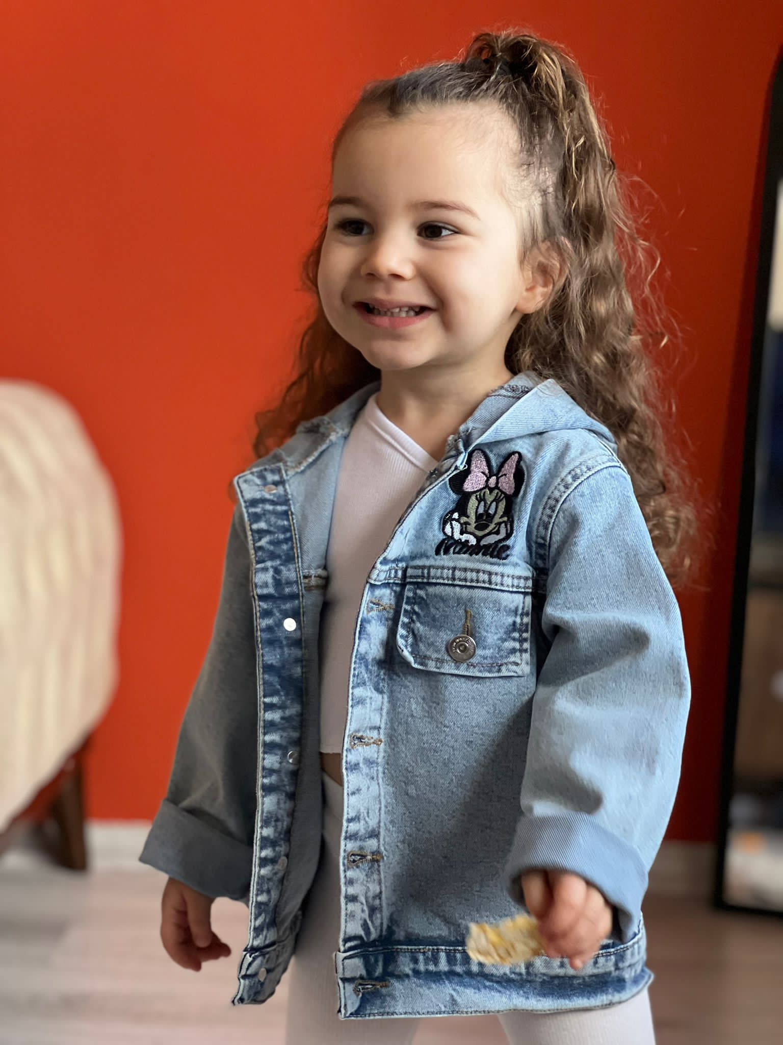 Kız Çocuk Mini Mous Kapüşönlü Ceket