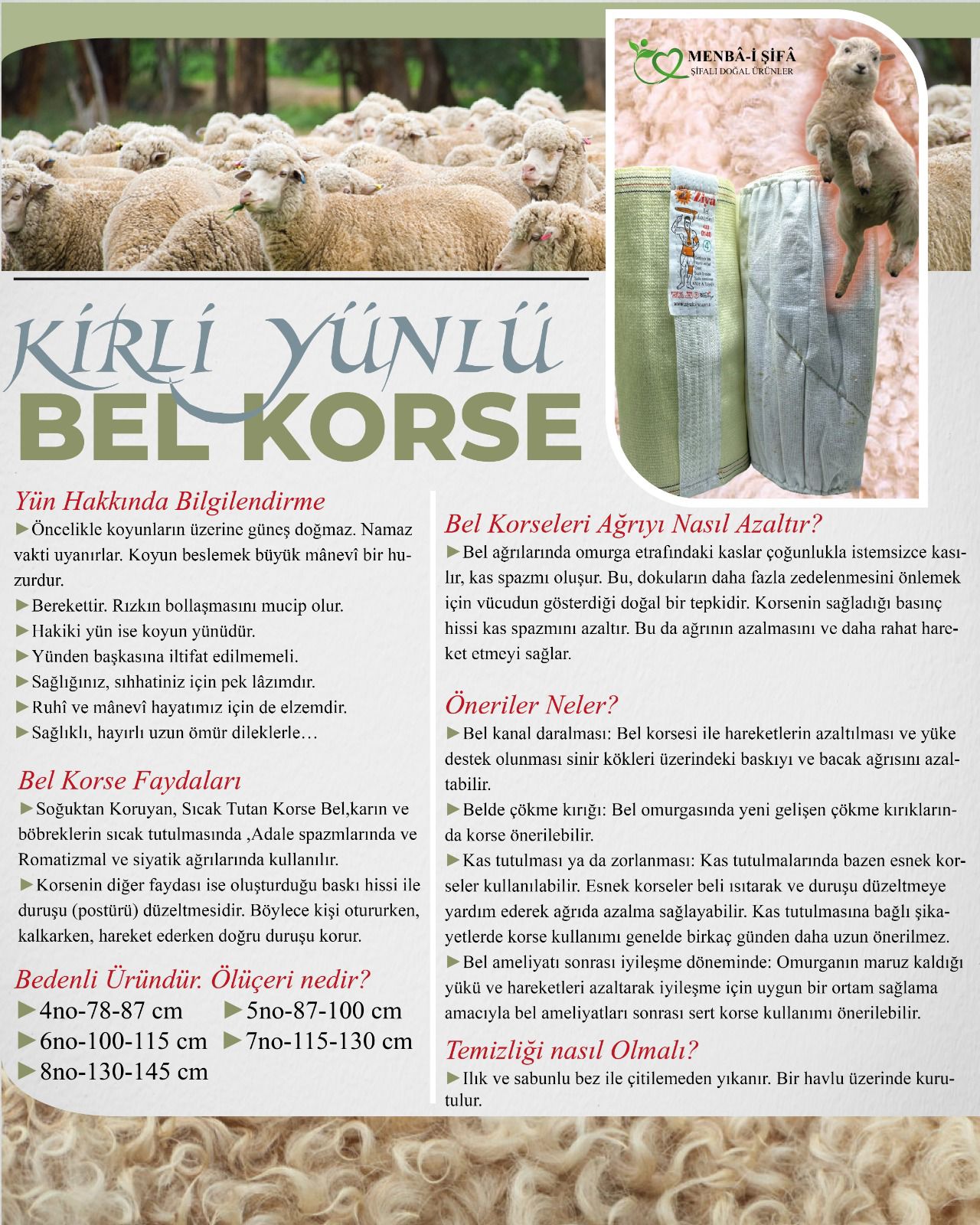 KİRLİ YÜNLÜ BEL KORSE