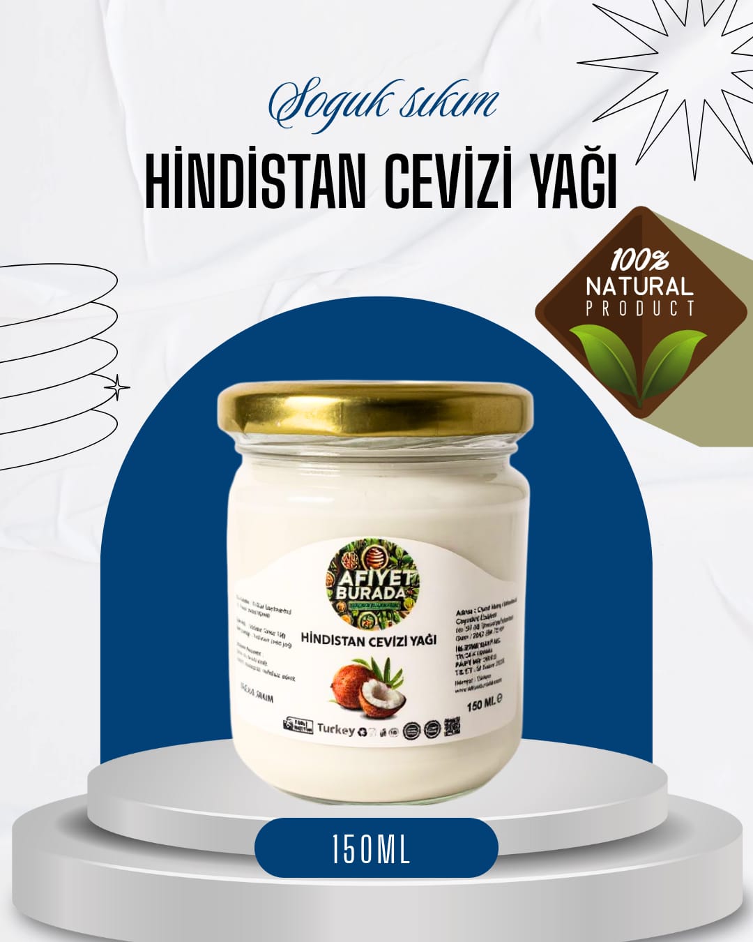 HİNDİSTAN CEVİZİ YAĞI(150ml)