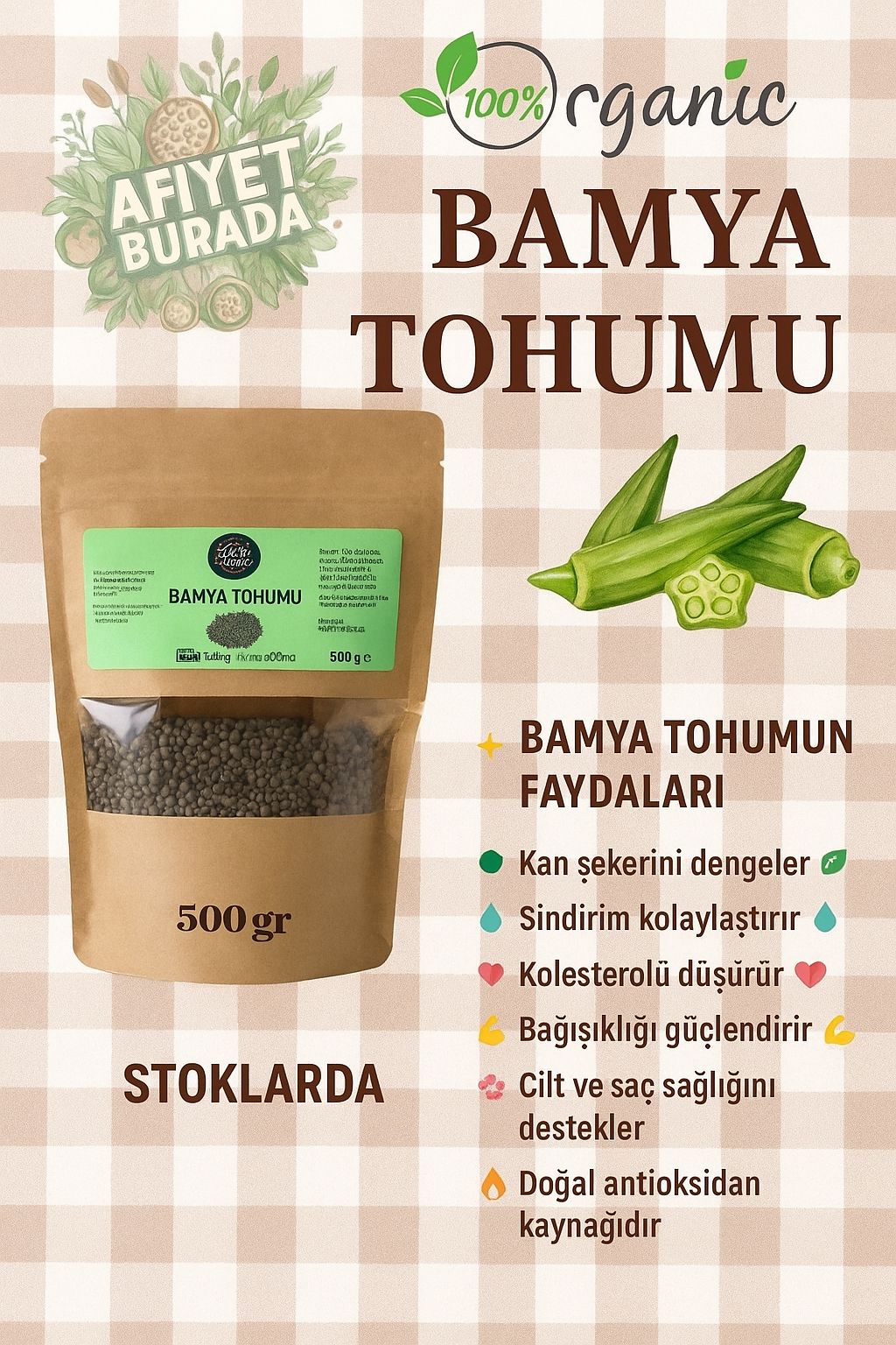 BAMYA TOHUMU(500gr)