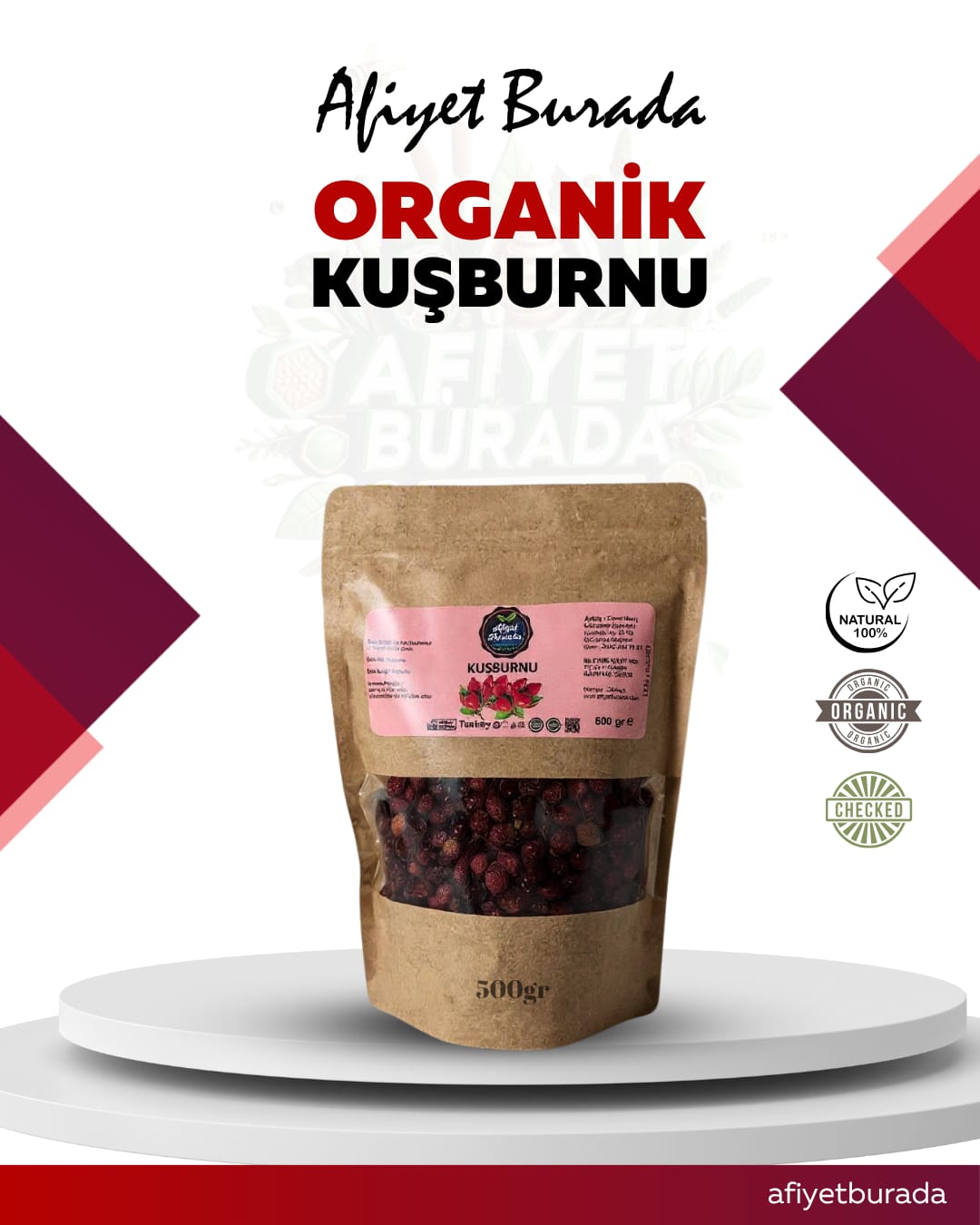 ORGANİK KUŞBURNU(500gr)