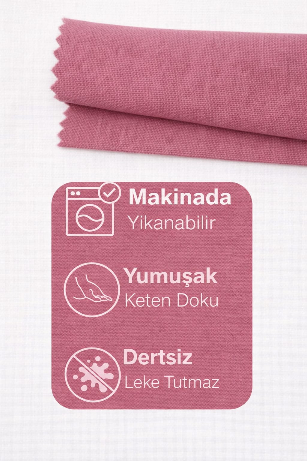 PerdeYap Gülkurusu Ada Fon Perde Tek Kanat 1/3 Sık Pile
