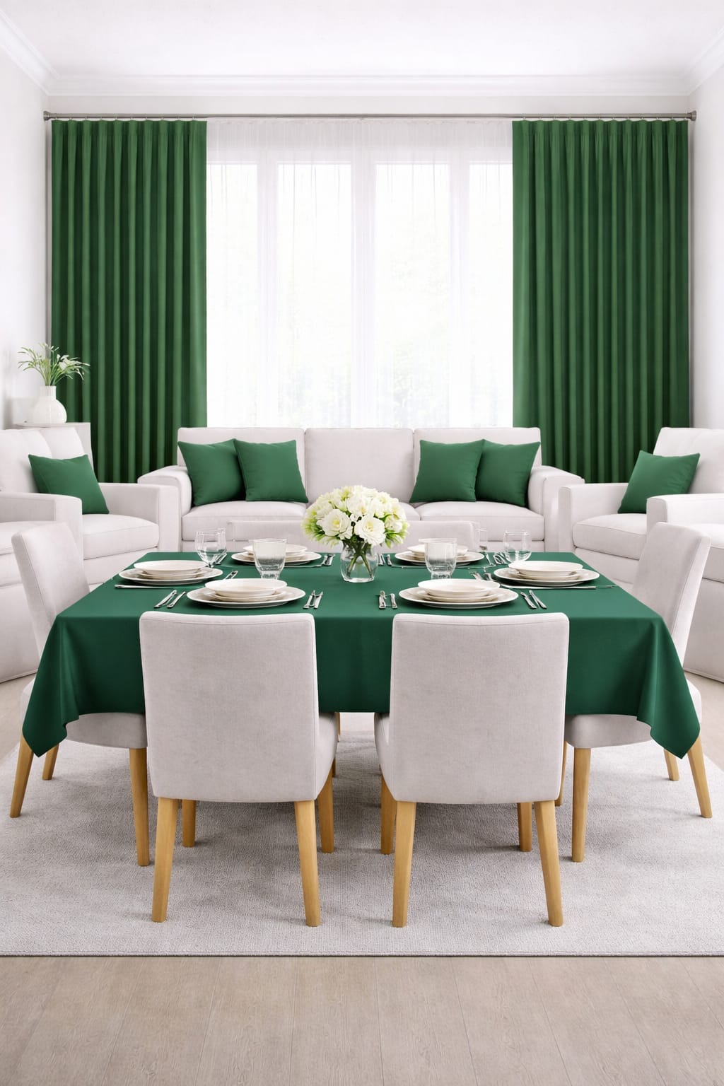 PerdeYap Kadife Dokulu Koyu Yeşil Kırlent Yastık Kılıfı ( 1 Adet )