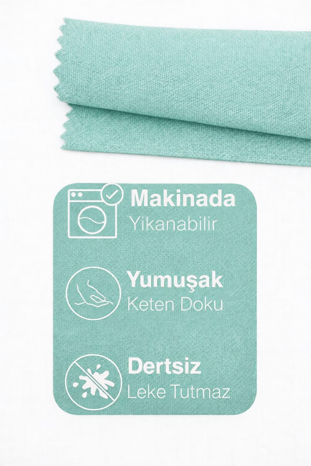 PerdeYap Kadife Dokulu Mint Kırlent Yastık Kılıfı ( 2 Adet )