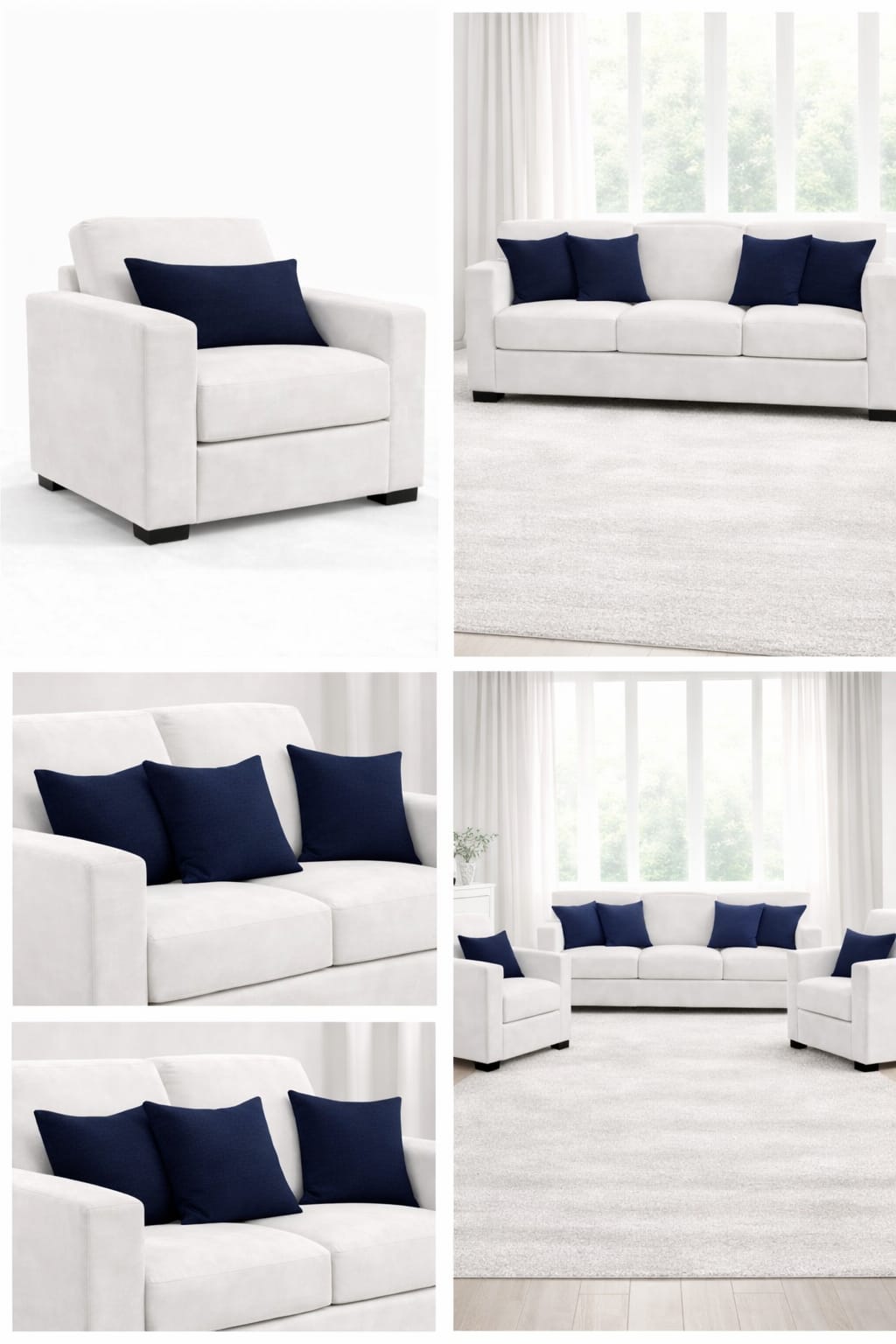 PerdeYap Kadife Dokulu Koyu Lacivert Kırlent Yastık Kılıfı ( 1 Adet )