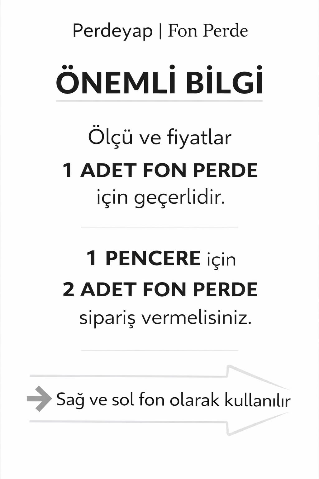 PerdeYap Gri Renk Ada Fon Perde Tek Kanat 1/3 Sık Pile