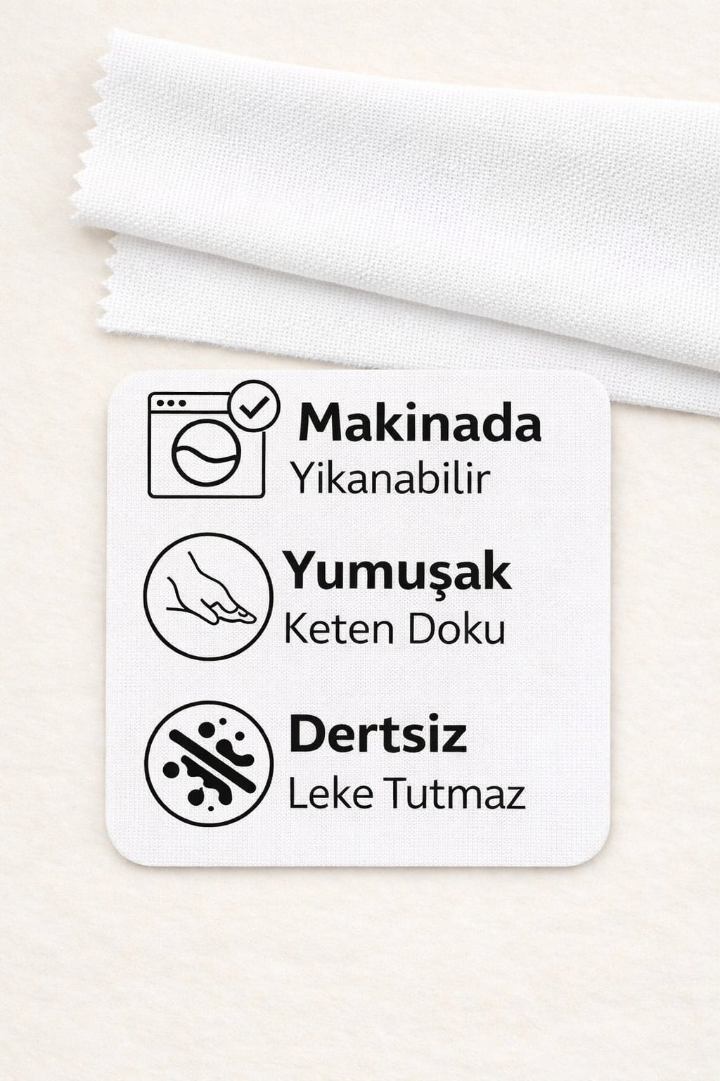 PerdeYap Beyaz Renk Ada Fon Perde Tek Kanat 1/3 Sık Pile