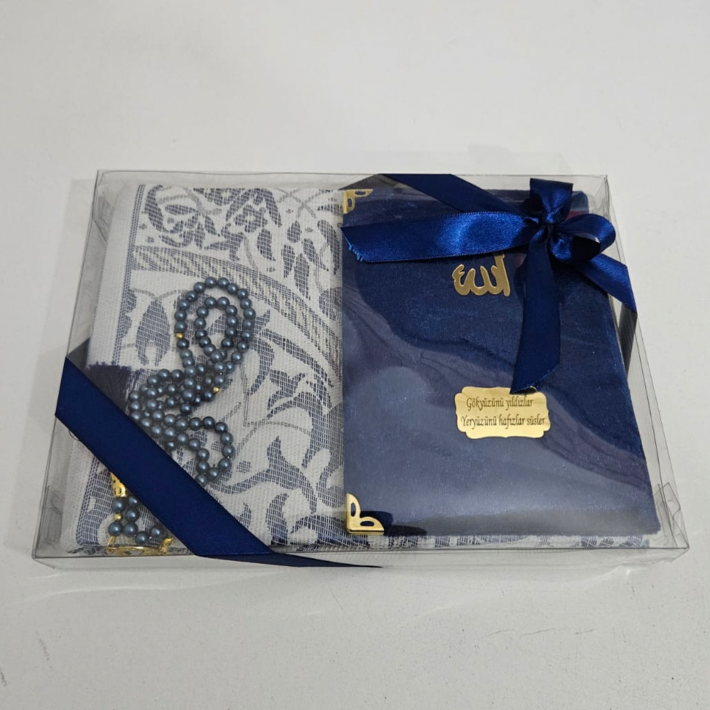 Lacivert Seccadeli Kadife Set