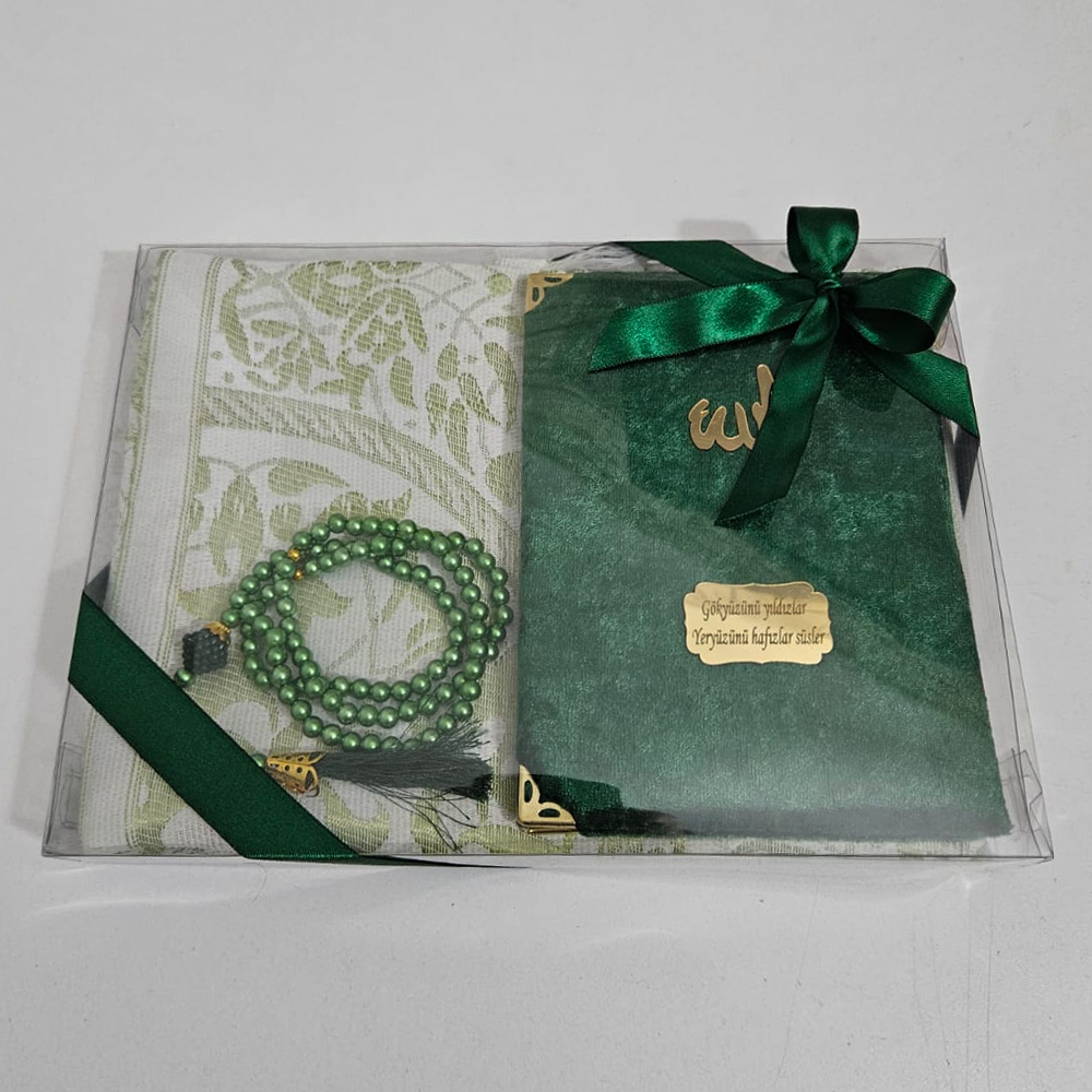 Yeşil Seccadeli Kadife Set