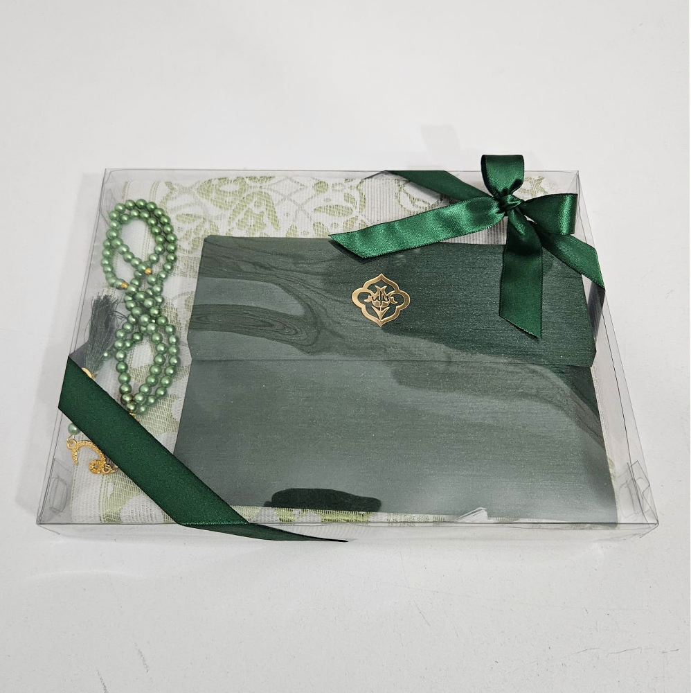 Yeşil Seccadeli İpek Keseli Set