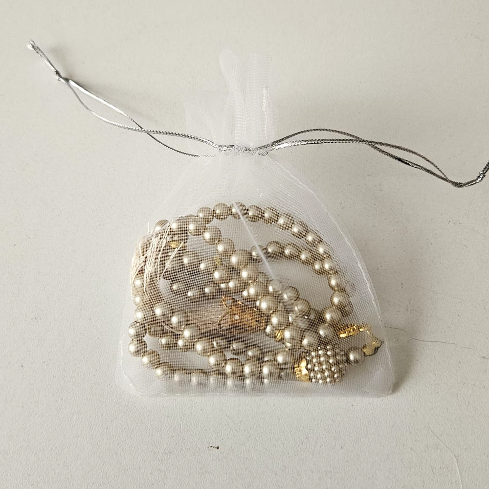 Rose Tül Keseli Tesbih