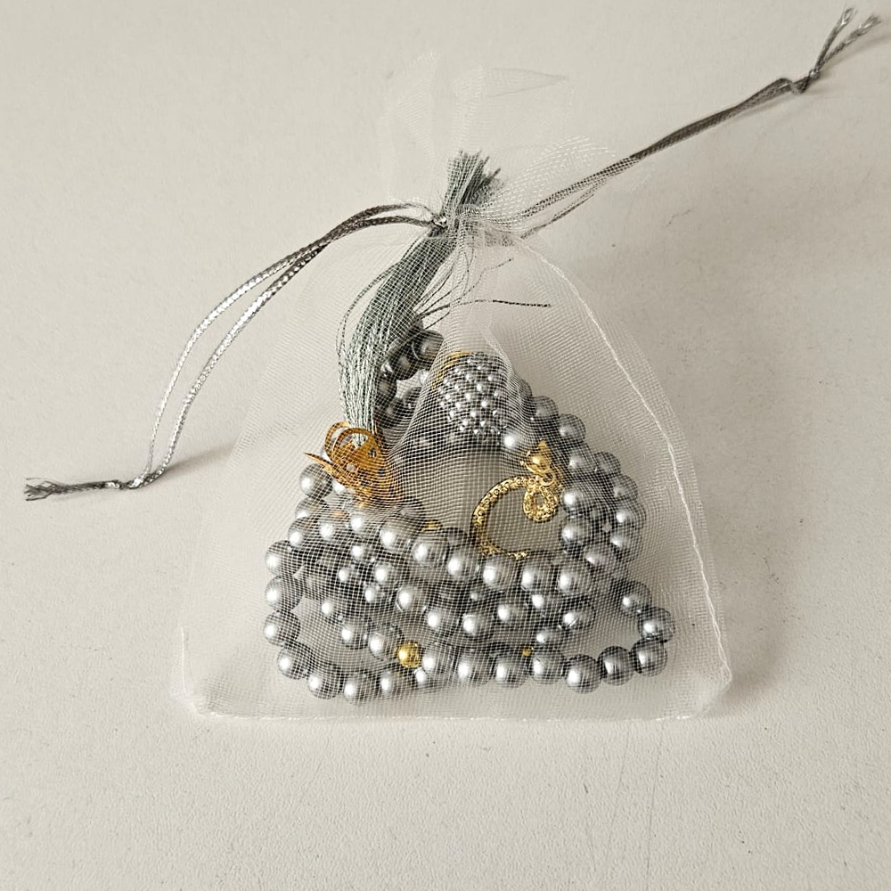 Gri Tül Keseli Tesbih