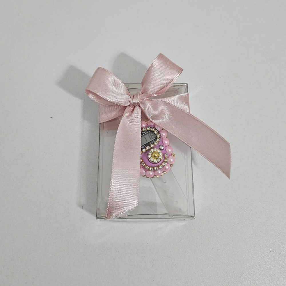 Pembe  Kurdeleli Kutulu Taşlı Zikirmatik