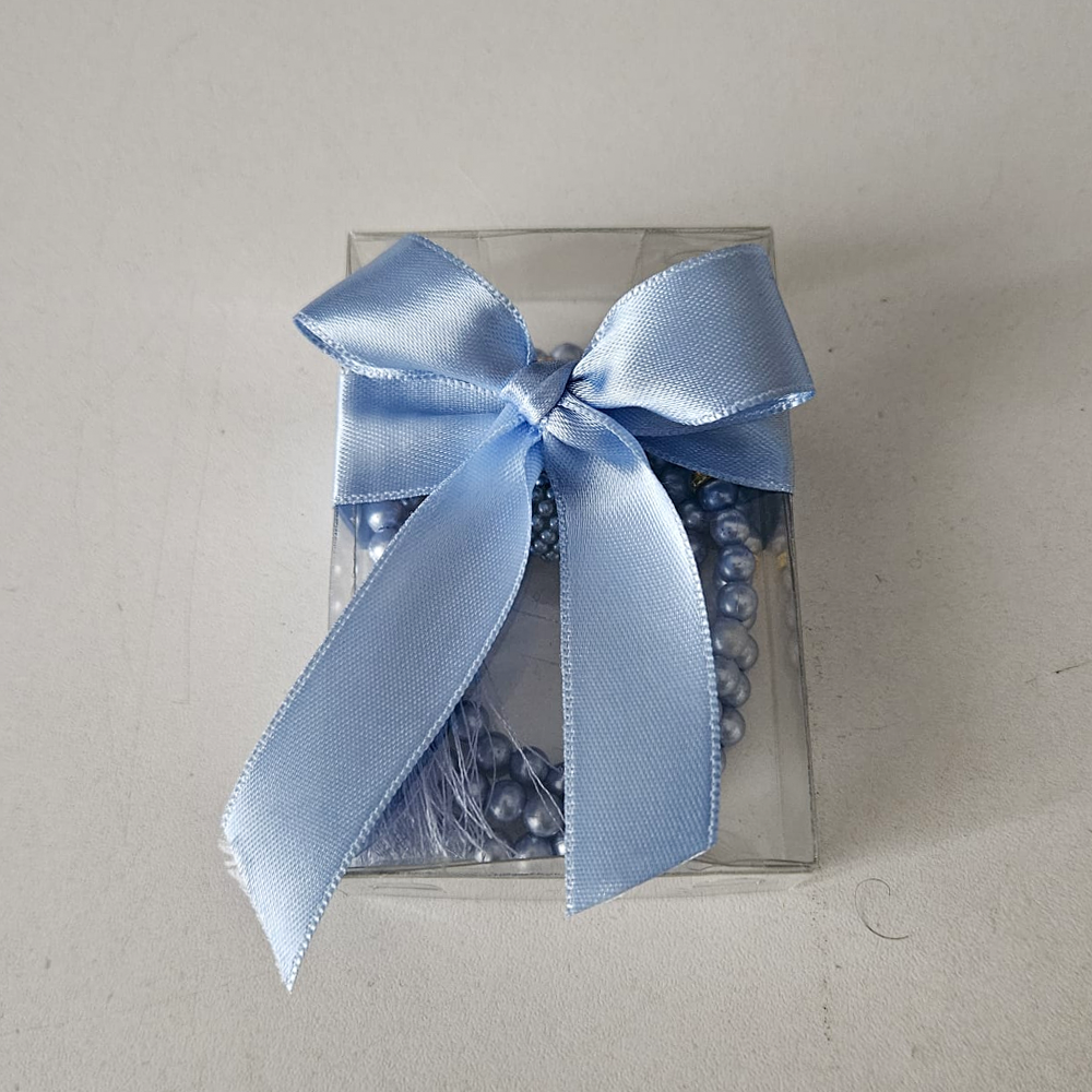 Bebe Mavisi Kurdeleli Kutulu Tesbih