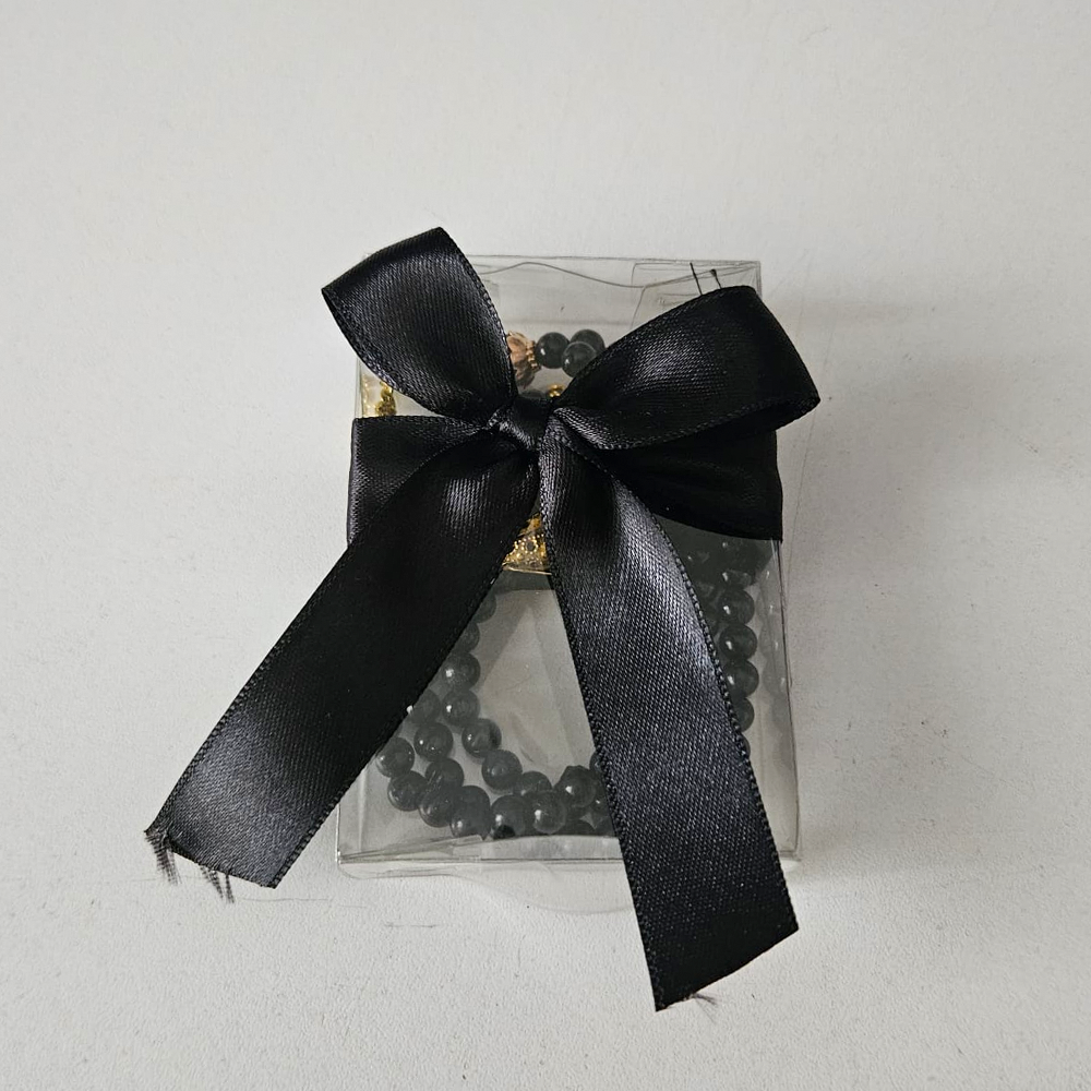 Siyah Kurdeleli Kutulu Tesbih