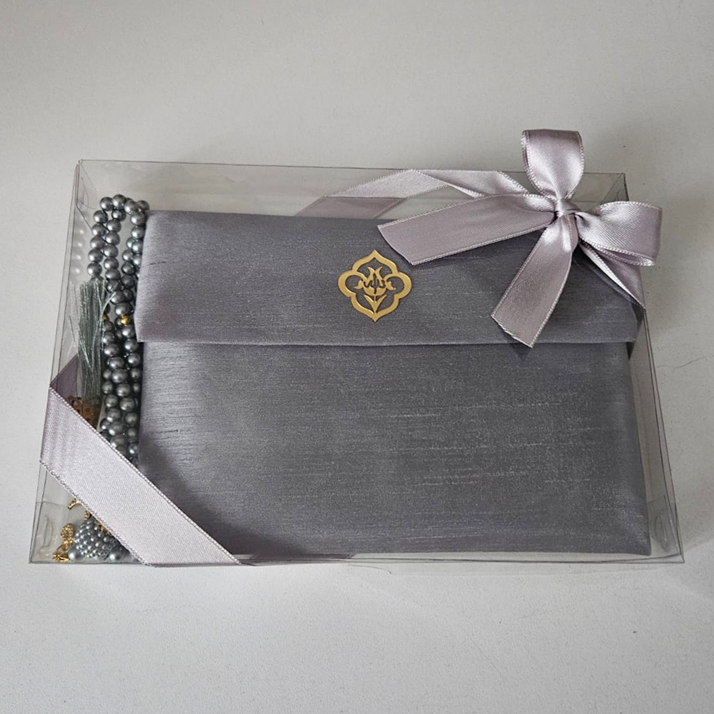 Gri İpek Keseli Set