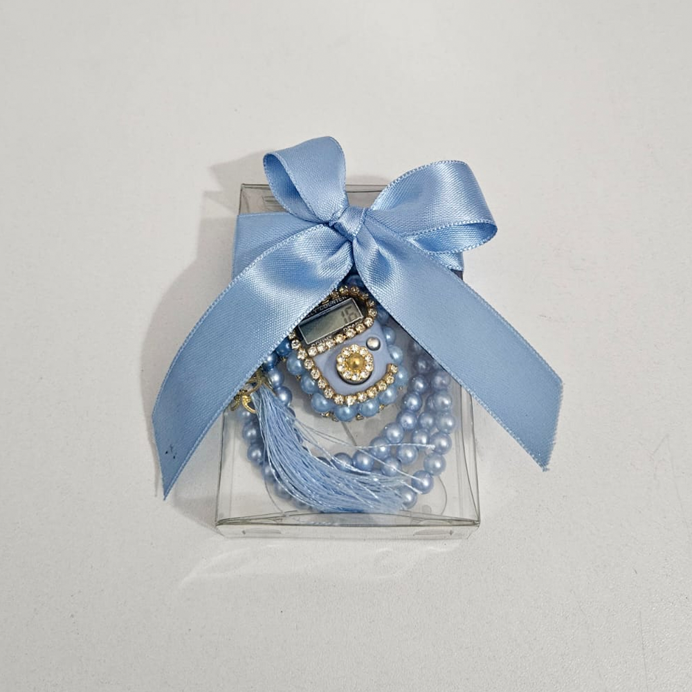 Bebe Mavi Tesbih Ve Taşlı Zikirmatik