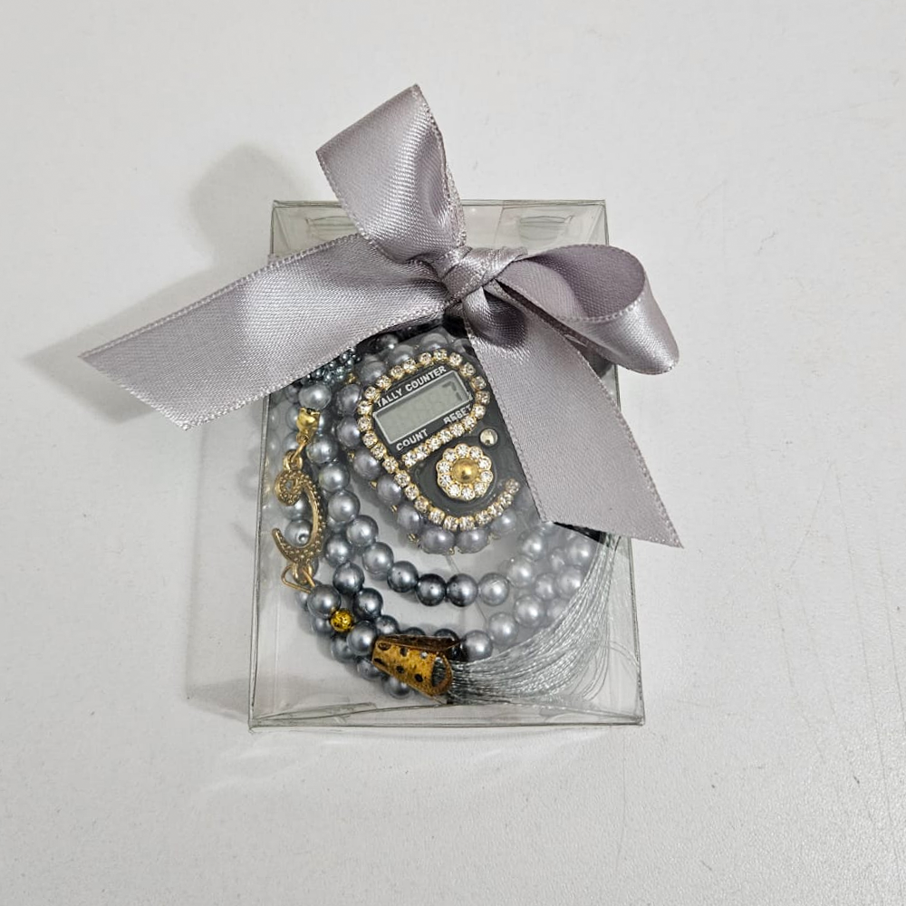 Gri Tesbih Ve Taşlı Zikirmatik