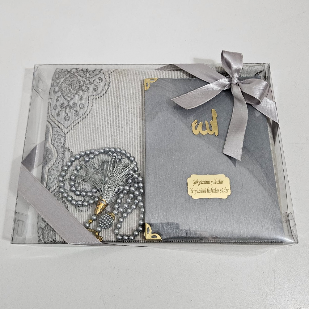 Gri Seccadeli ipek Set