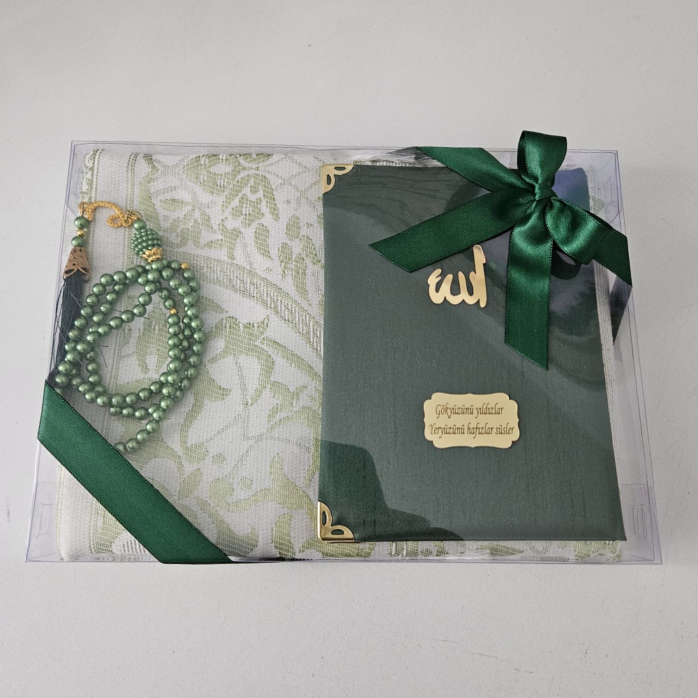 Yeşil Seccadeli ipek Set