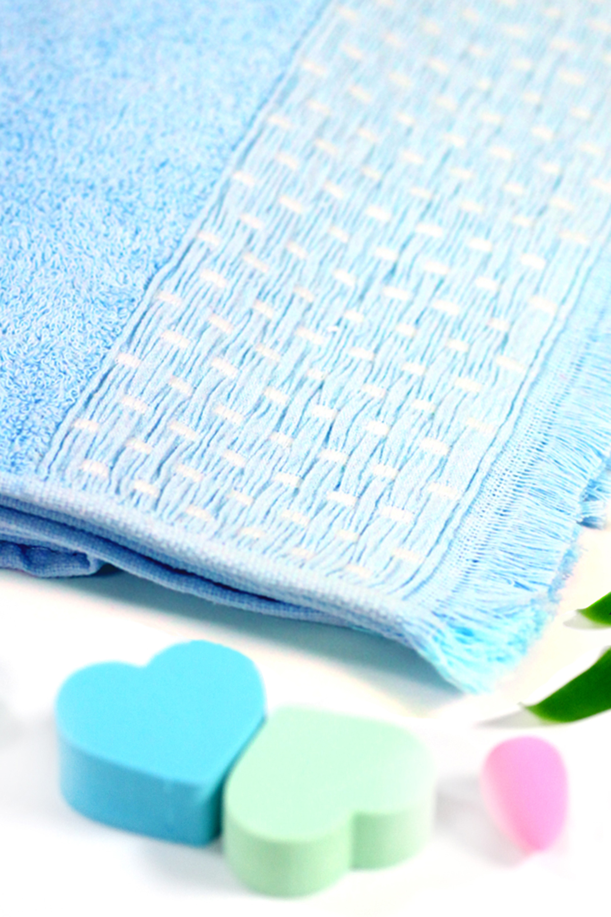 EL-Yüz-Havlusu-EKO-Efsun Saçaklı Hasır-Mavi-enex life