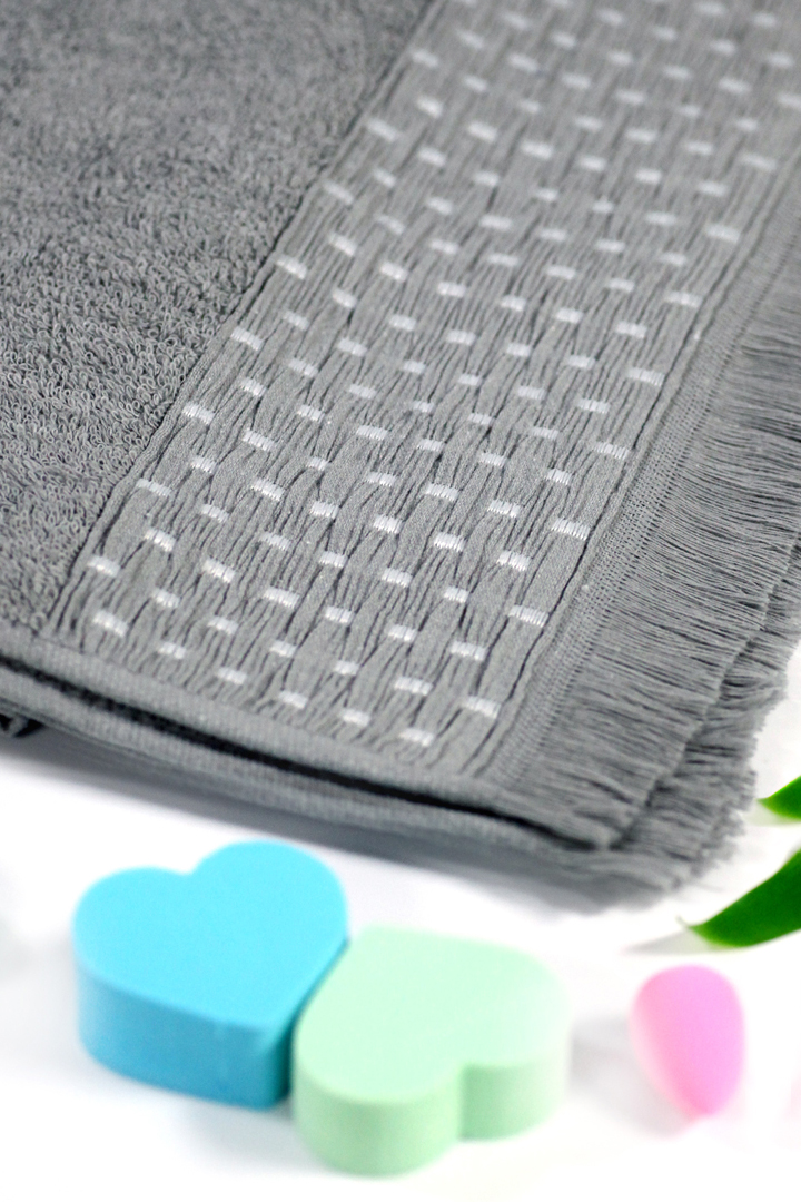 EL-Yüz-Havlusu-EKO-Efsun Saçaklı Hasır-Gri-enex life