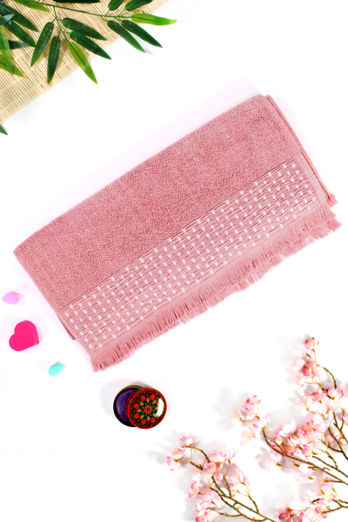 EL-Yüz-Havlusu-EKO-Efsun Saçaklı Hasır-Pudra-enex life