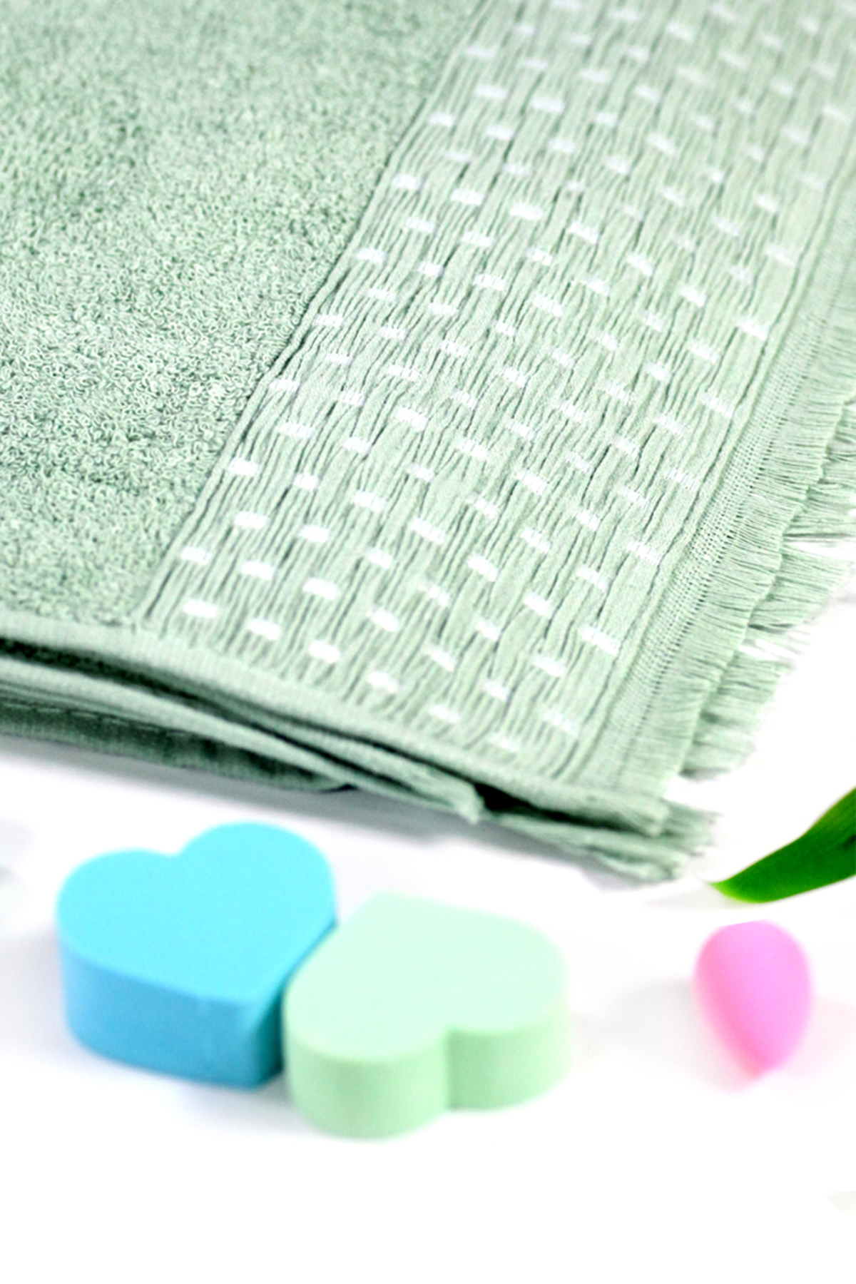 EL-Yüz-Havlusu-EKO-Efsun Saçaklı Hasır-Yeşil-enex life