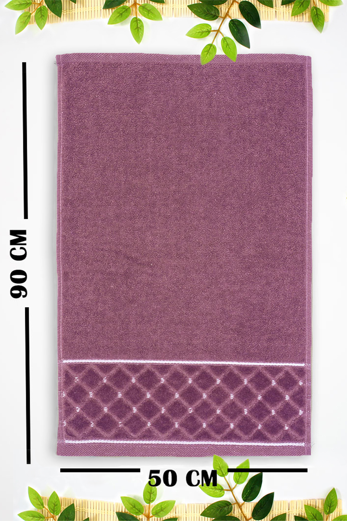 EL-Yüz-Havlusu-Yoncagül Motif Jakarlı-Bordo-enex life