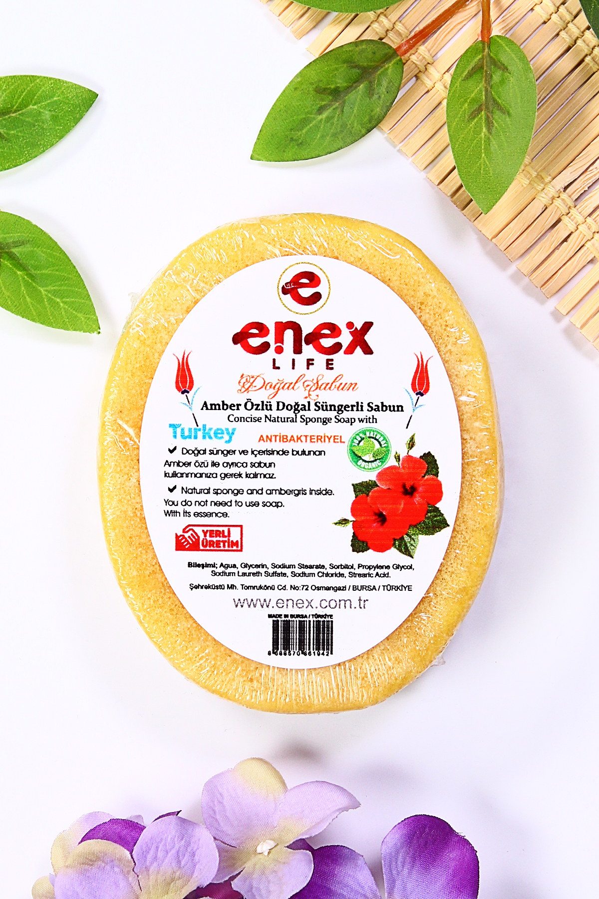 Amber Özlü %100 Süngerli Sabun