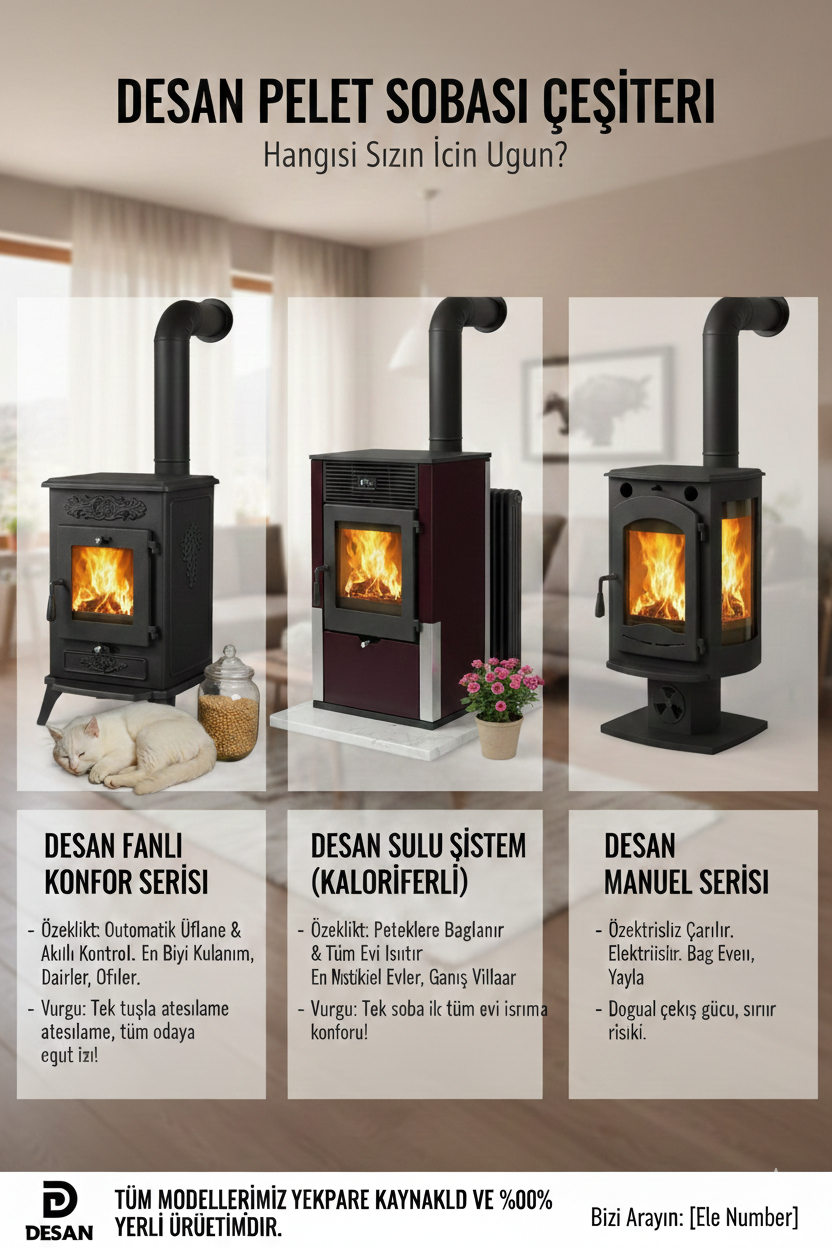 Desan Pelet Sobası Çeşitleri: Hangisi Sizin İçin Uygun?