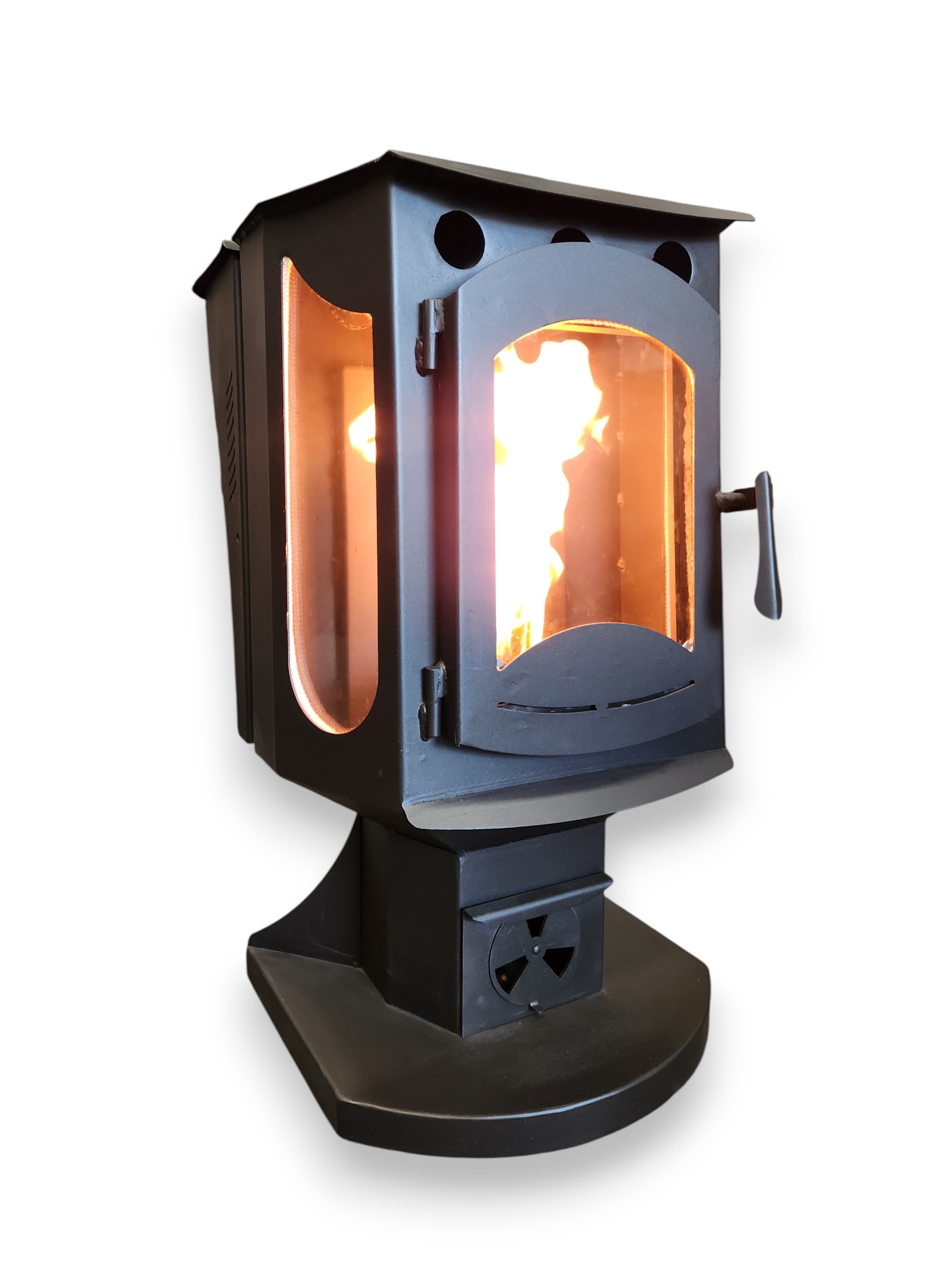 3 TARAFI CAMLI PELET SOBASI