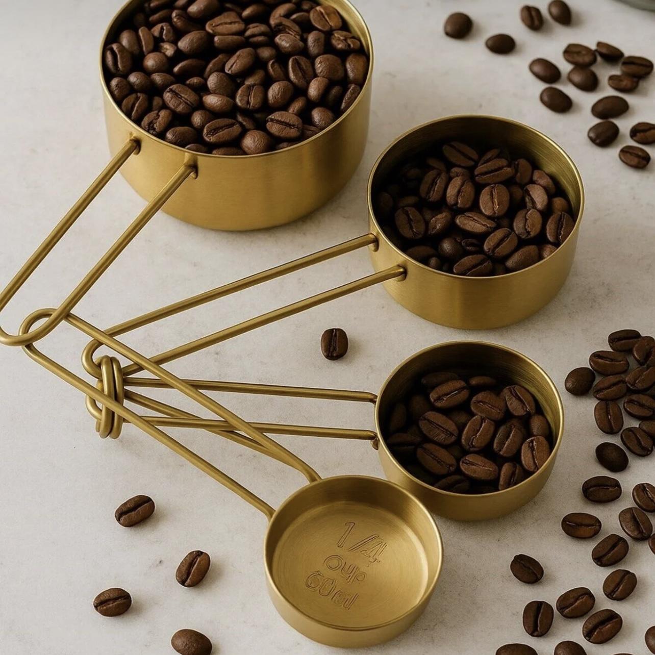 4lü Metal Saplı Ölçü Kaşık Seti