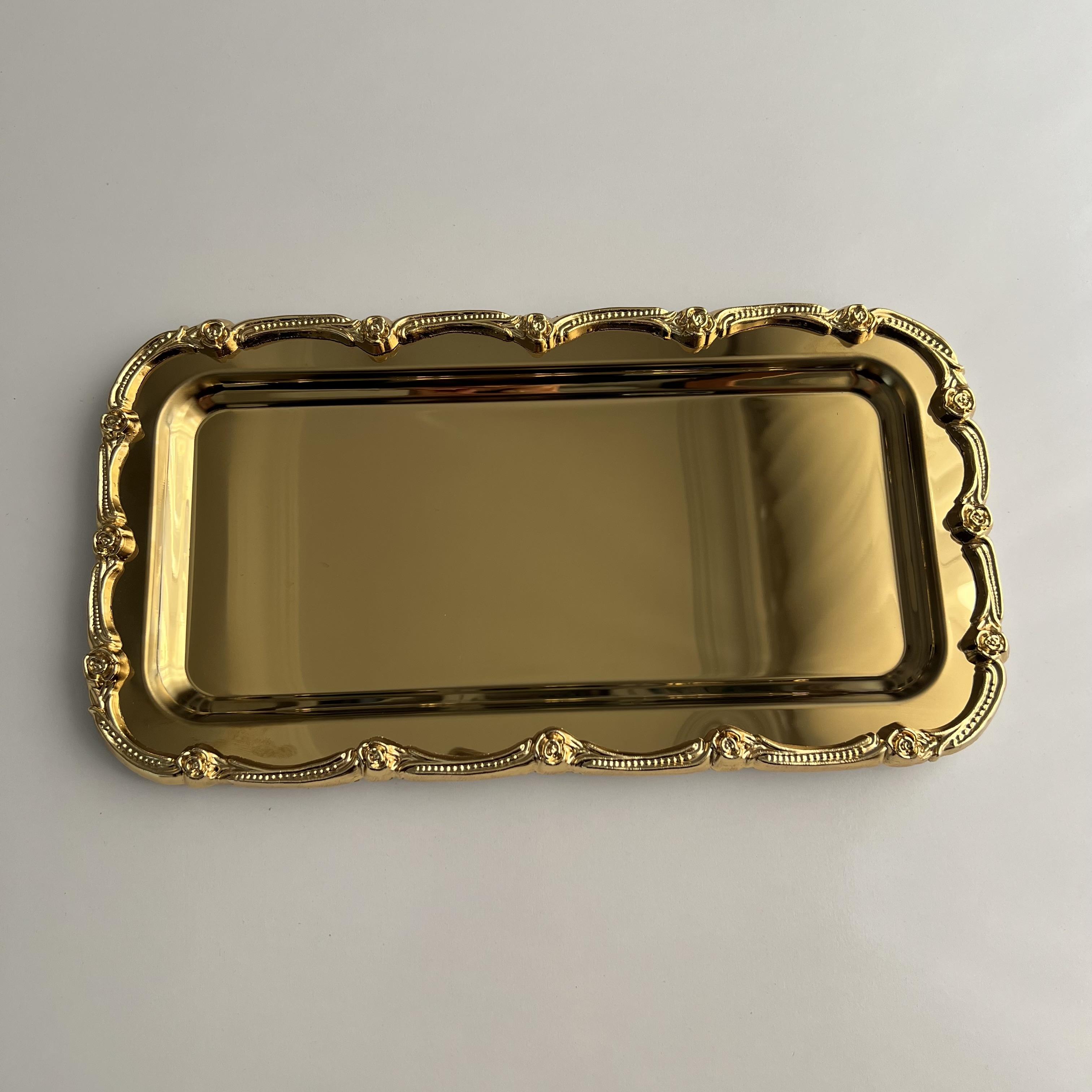 Çerçeveli Baton Gold Tepsi