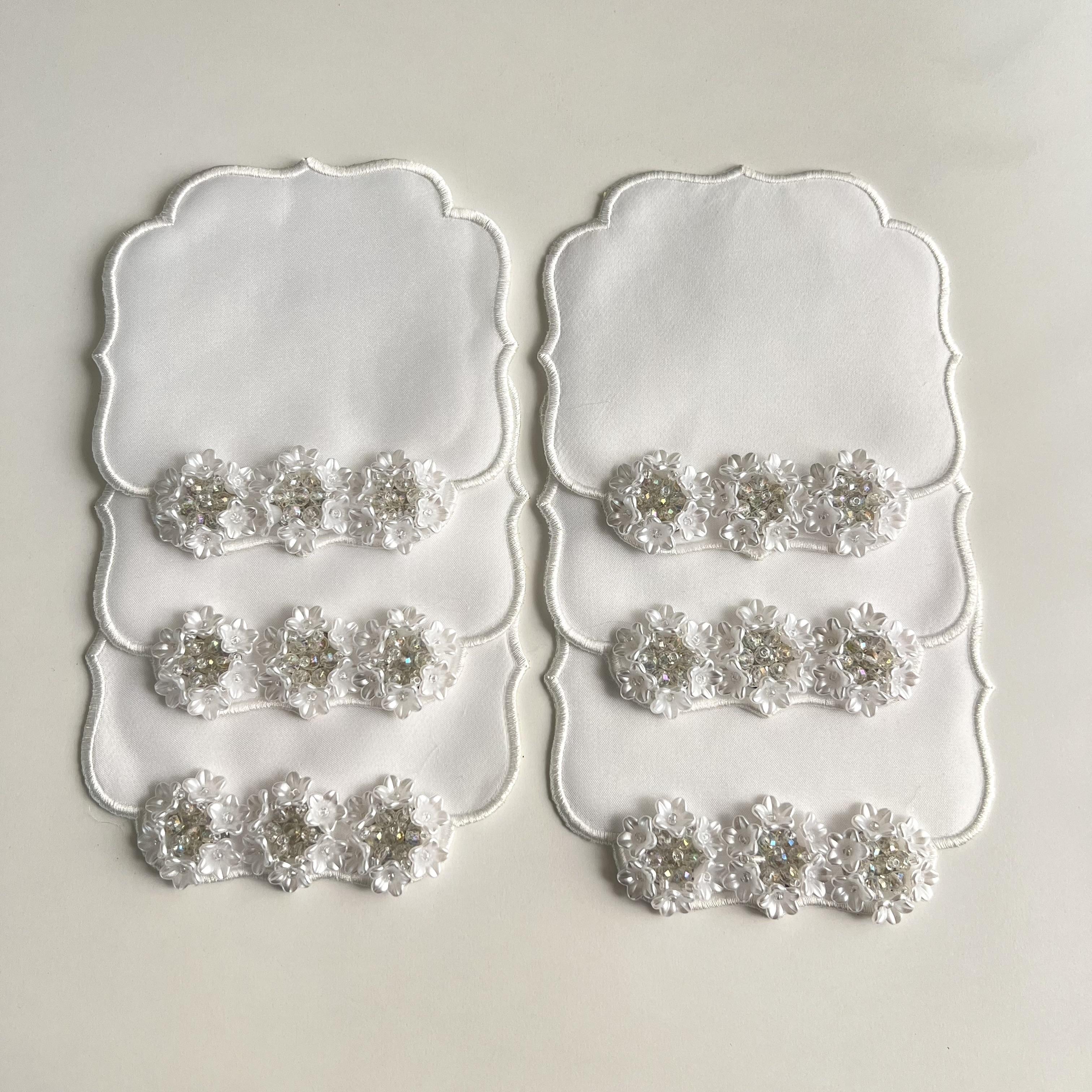 6Lı Beyaz Papatya Sunum Peçetesi