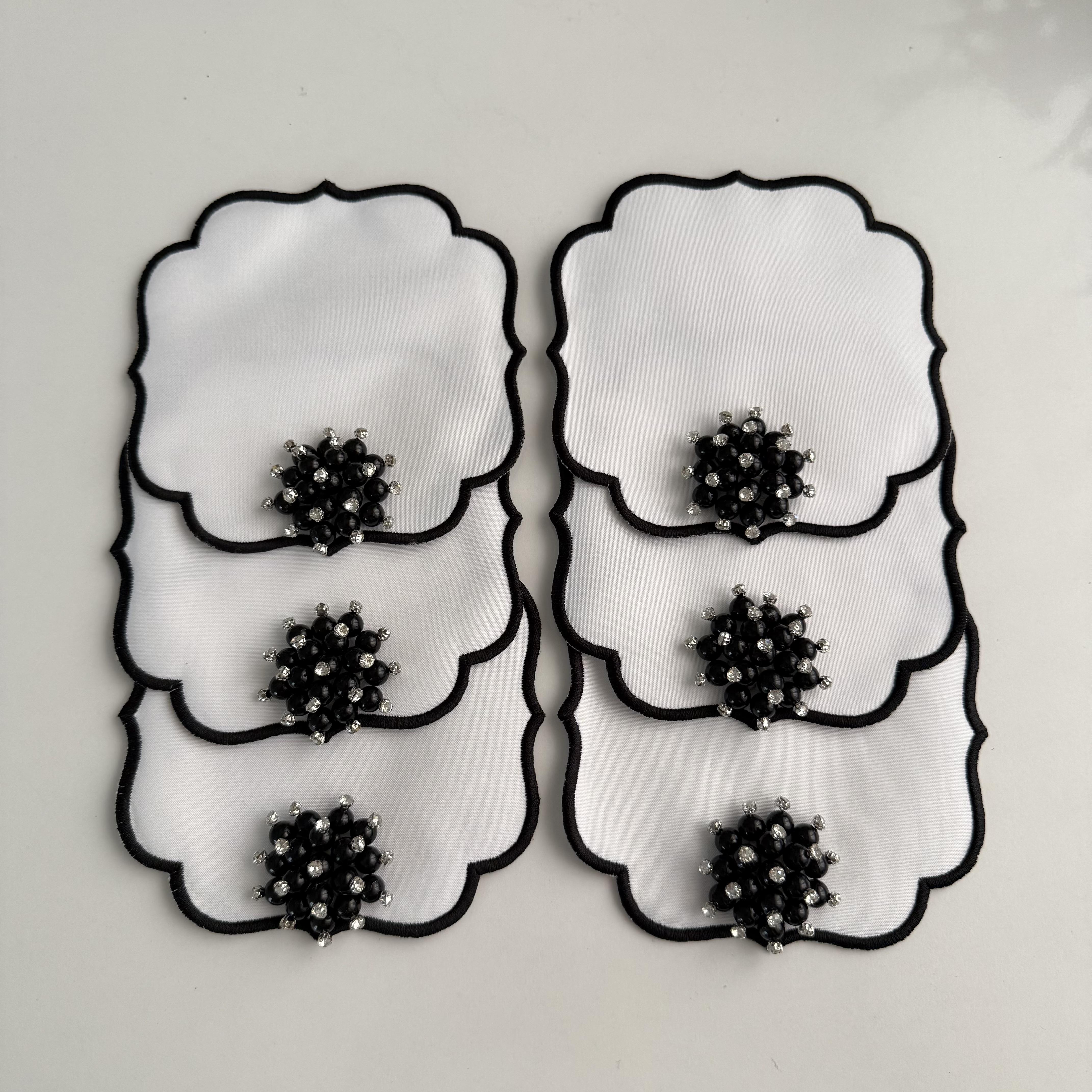 6Lı Siyah Sunum Peçetesi