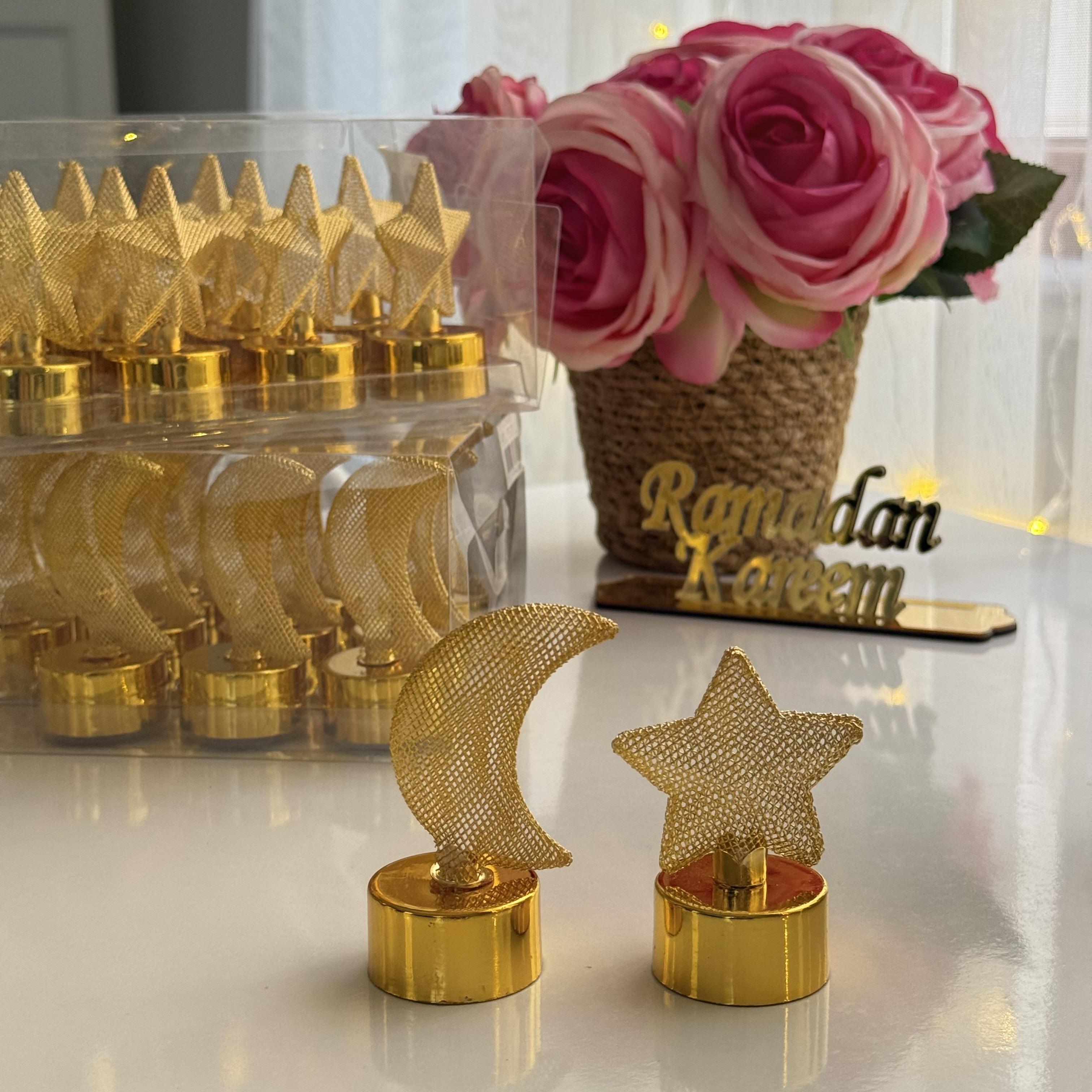 Mini Ay ve Yıldız Metal Pilli Led