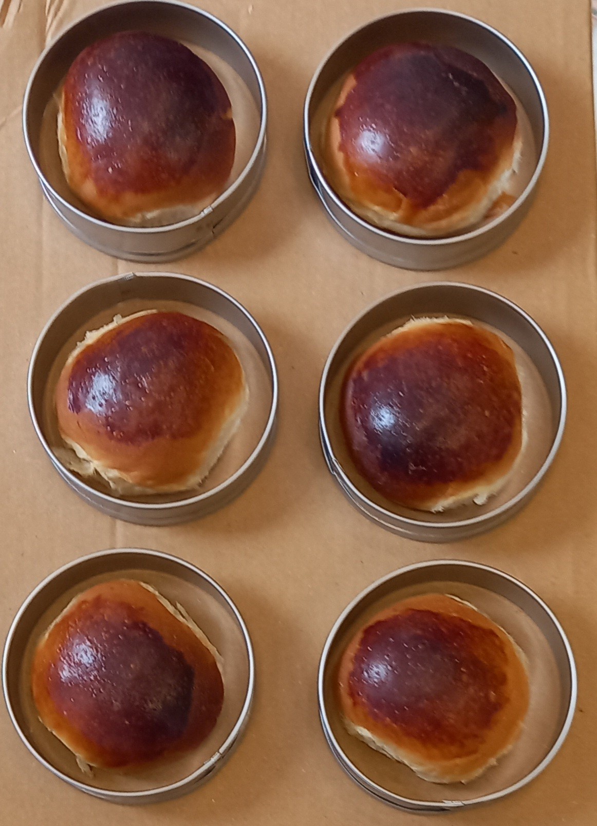 RENUZU Hamburger Ekmeği Kalıbı Genişlik 10cm Derinlik 5cm 6lı Paslanmaz Krom Çelik