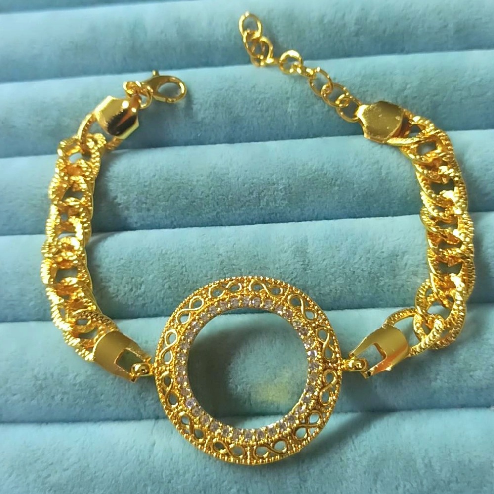 22K İmitasyon Altın Kaplama Yarım Altın Çerçeveli Sonsuzluk Bileklik