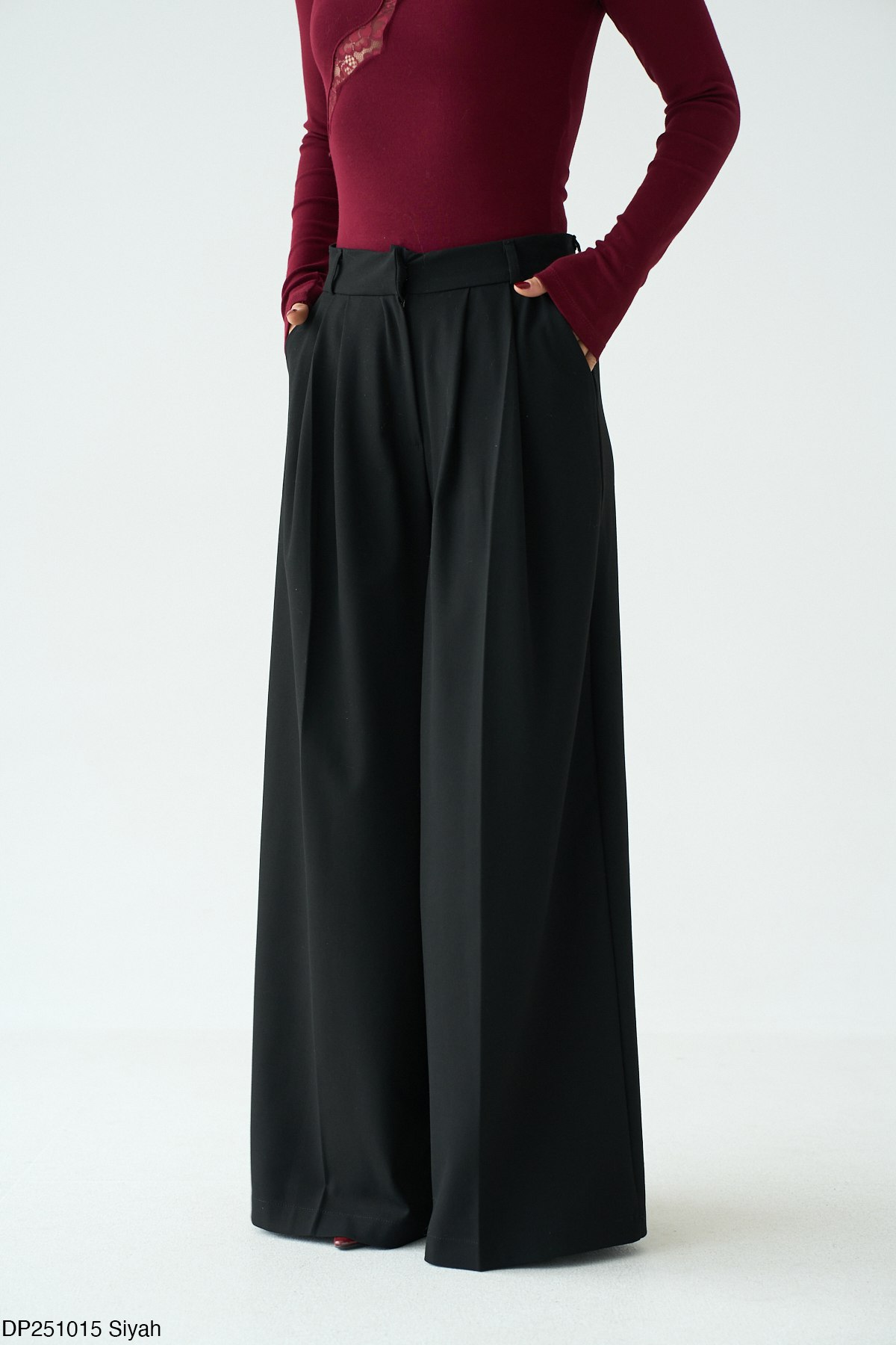 Siyah Palazzo Pantolon 251015