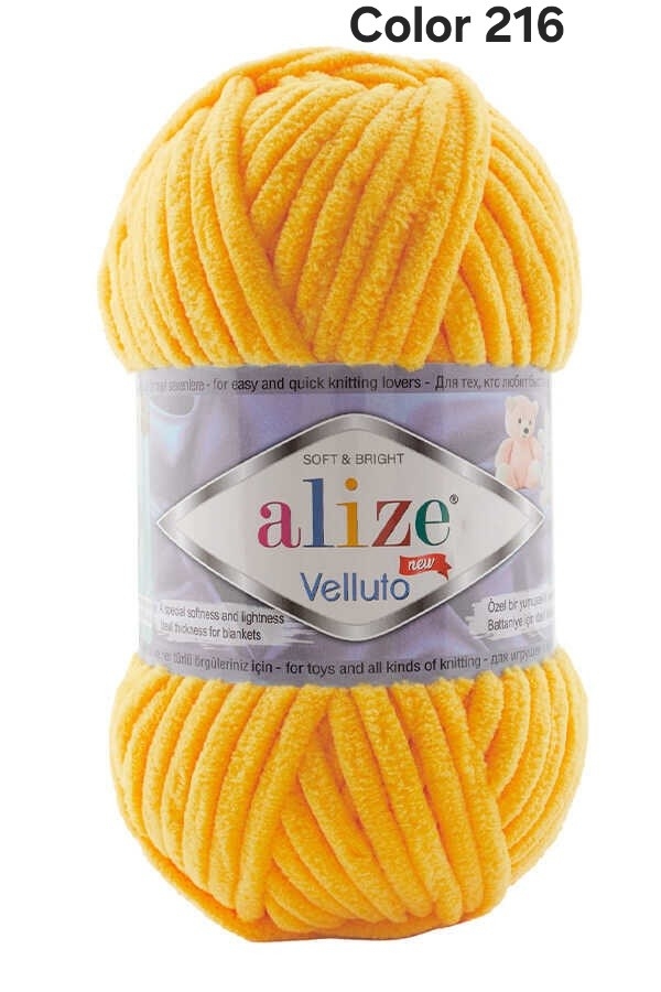 ALİZE VELLUTO COLOR 216-KOYU SARI