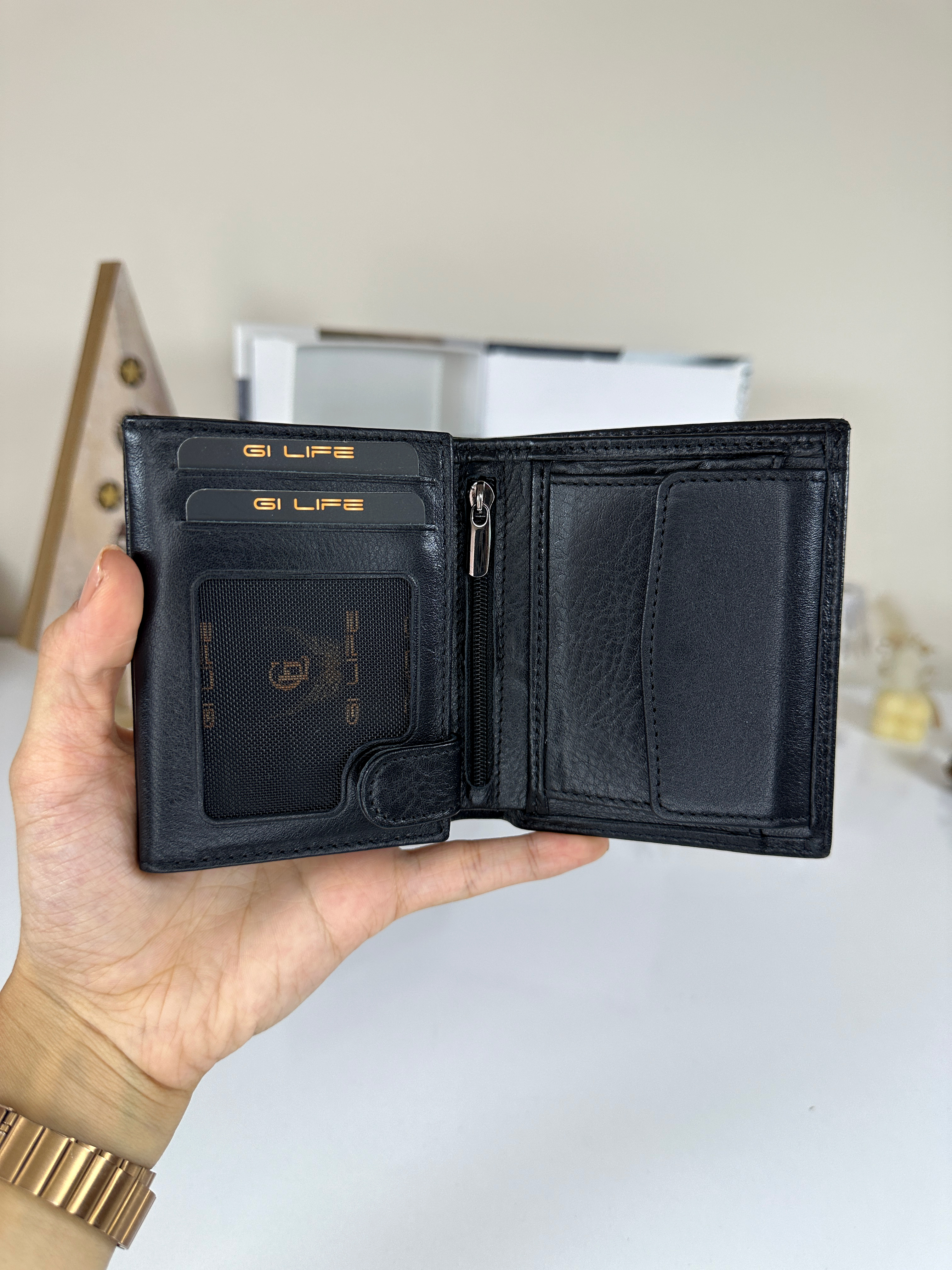 Passcase 2070 Hakiki Deri Siyah Cüzdan