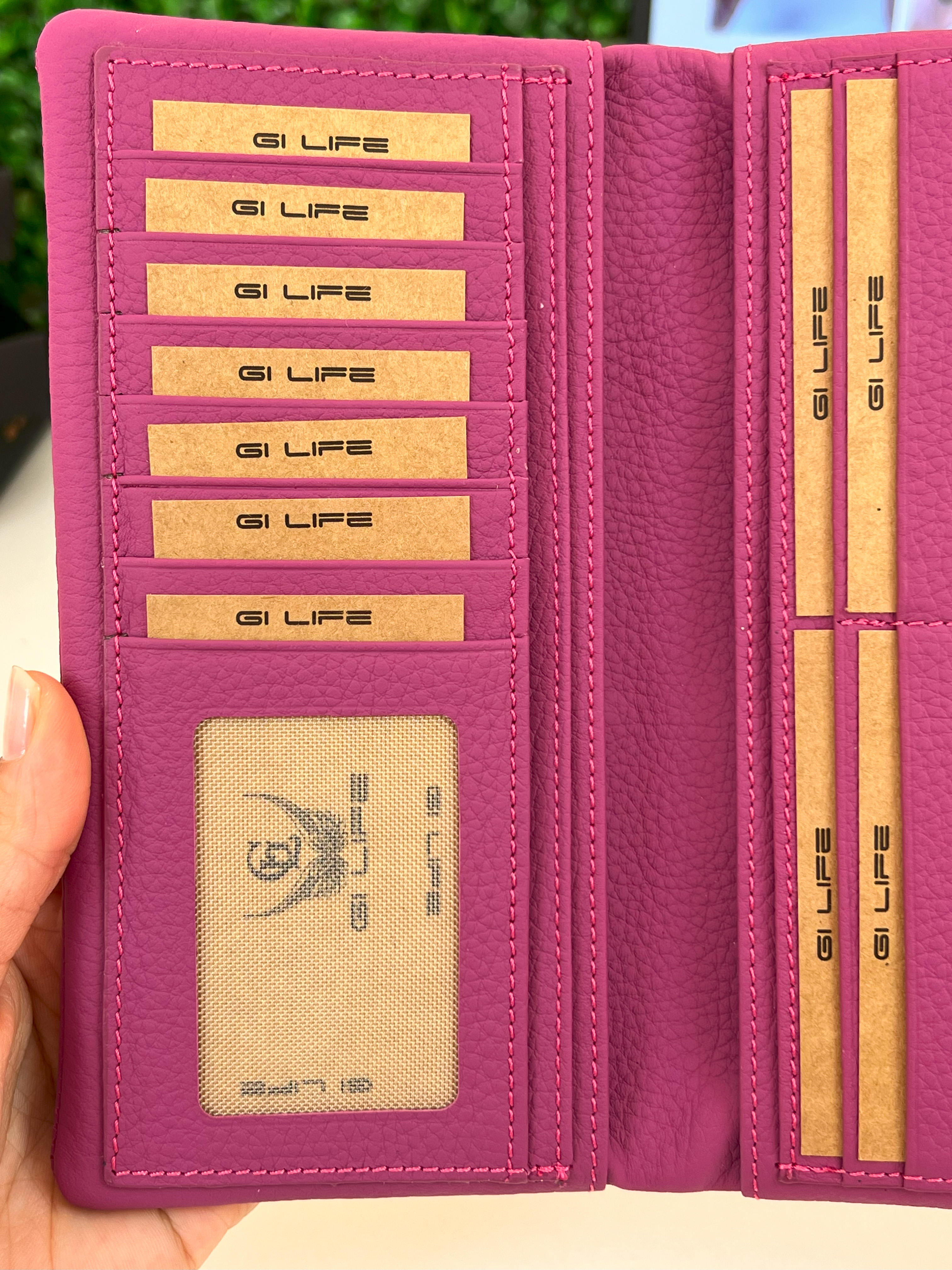 Leorina 2049 Pembe Cüzdan Telefon Bölmeli